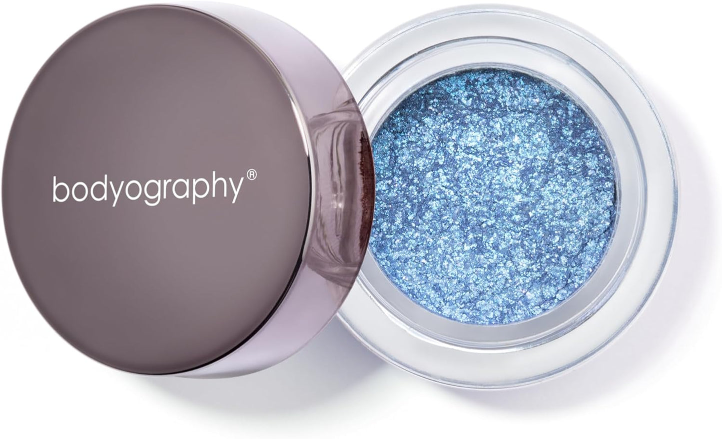 Bodyography Glitter Pigment Eye Shadow | Long Wear Shimmer Eyeshadow | Vegan, Talc & Paraben Free | Cream Powder Formula | Blue Morpho (Chrome Periwinkle) 1.5 g