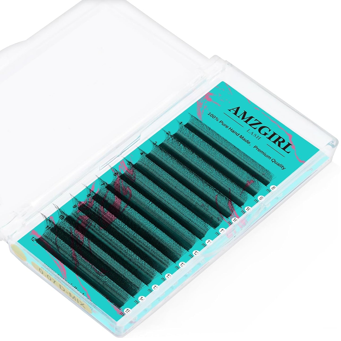 Eyelash Extensions 4DW C Curl,Mixed Tray Lash Extension Supplies Individual Lashes Premium Classic Lash Soft Super Matte Black Professional Eyelashes Extension(8-15mm)