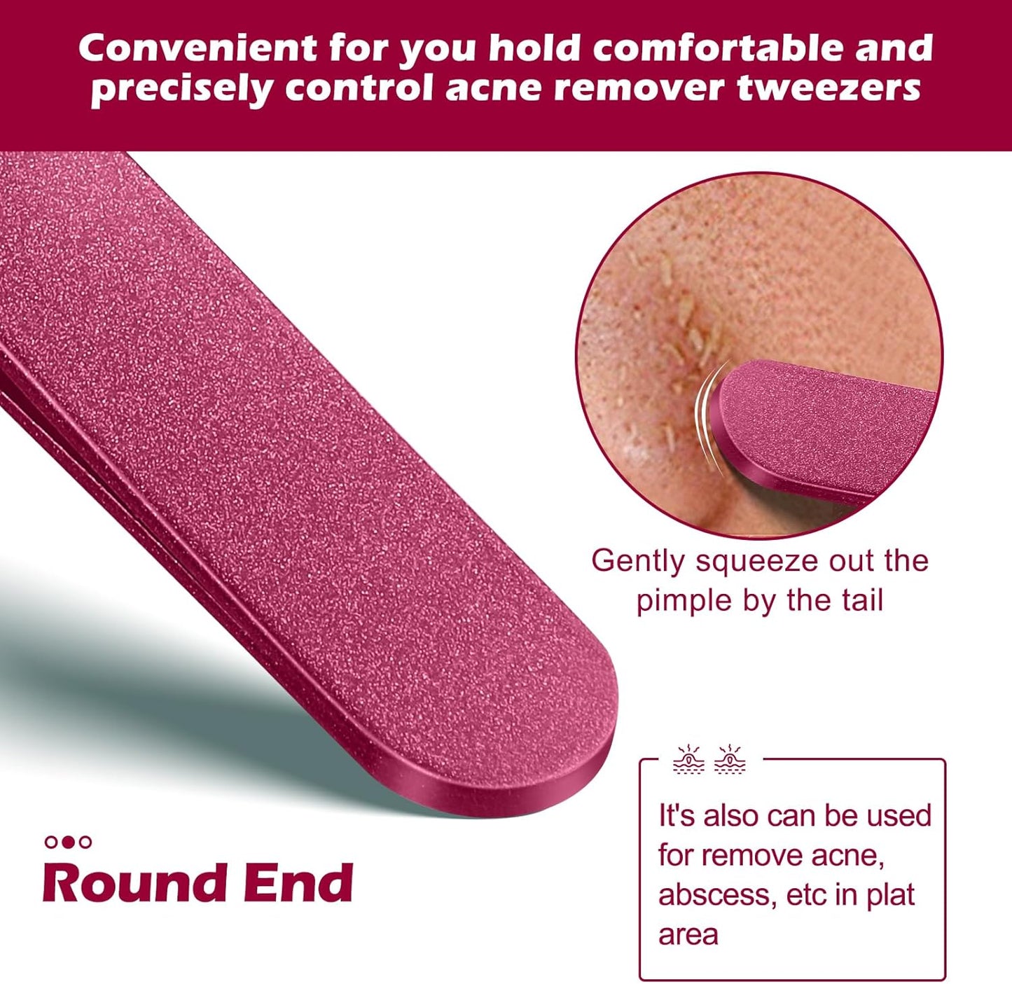 WSYUB Blackhead Remover Tweezers,Professional Facial Blackhead Tweezers,Ingrown Hairs TweezersPimple Popper Tool Kit, Dermatologist Tweezers for Acne Removal, Extraction Tweezers