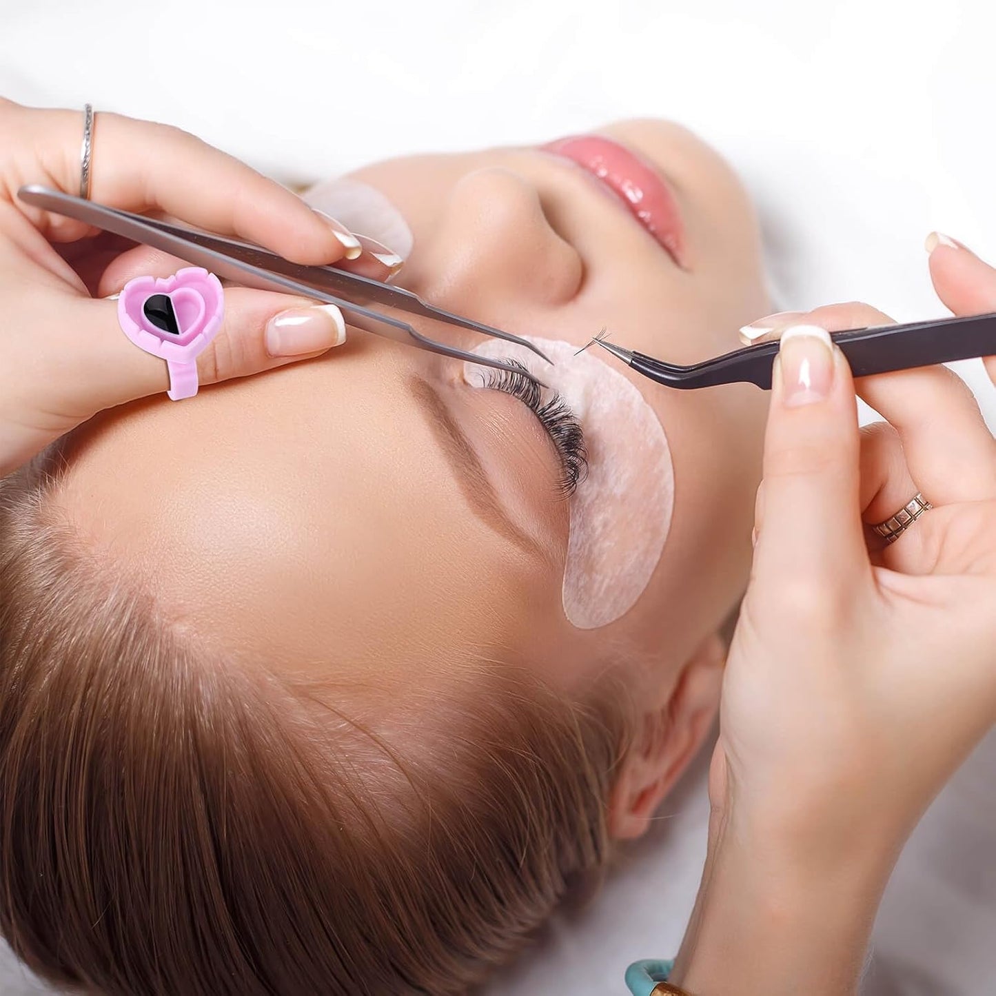 400PCS Glue Cups & Rings for Eyelash Extensions