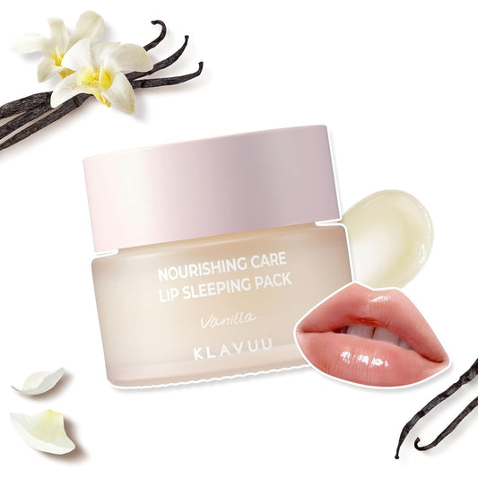 Klavuu Lip Mask Sleeping Pack (0.7oz) – Overnight Deep Hydrating Korean Lip Balm Treatment for Very Dry, Chapped Lips | Lip Lightening & Plumping with Instant Hydration | Gentle Exfoliating (Vanilla)