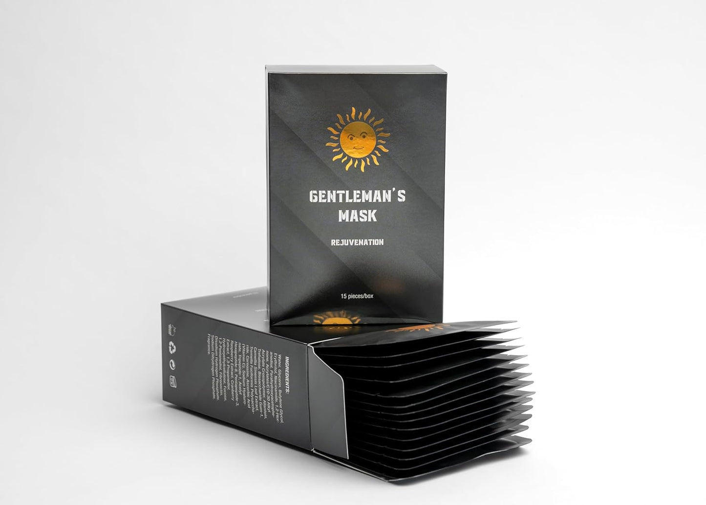 Gentleman's Rejuvenating Face Mask Treatment: 15 Pieces, Anti-Aging, Reduce Wrinkles, Face Masks For Men, Facial Mask, Nourishing