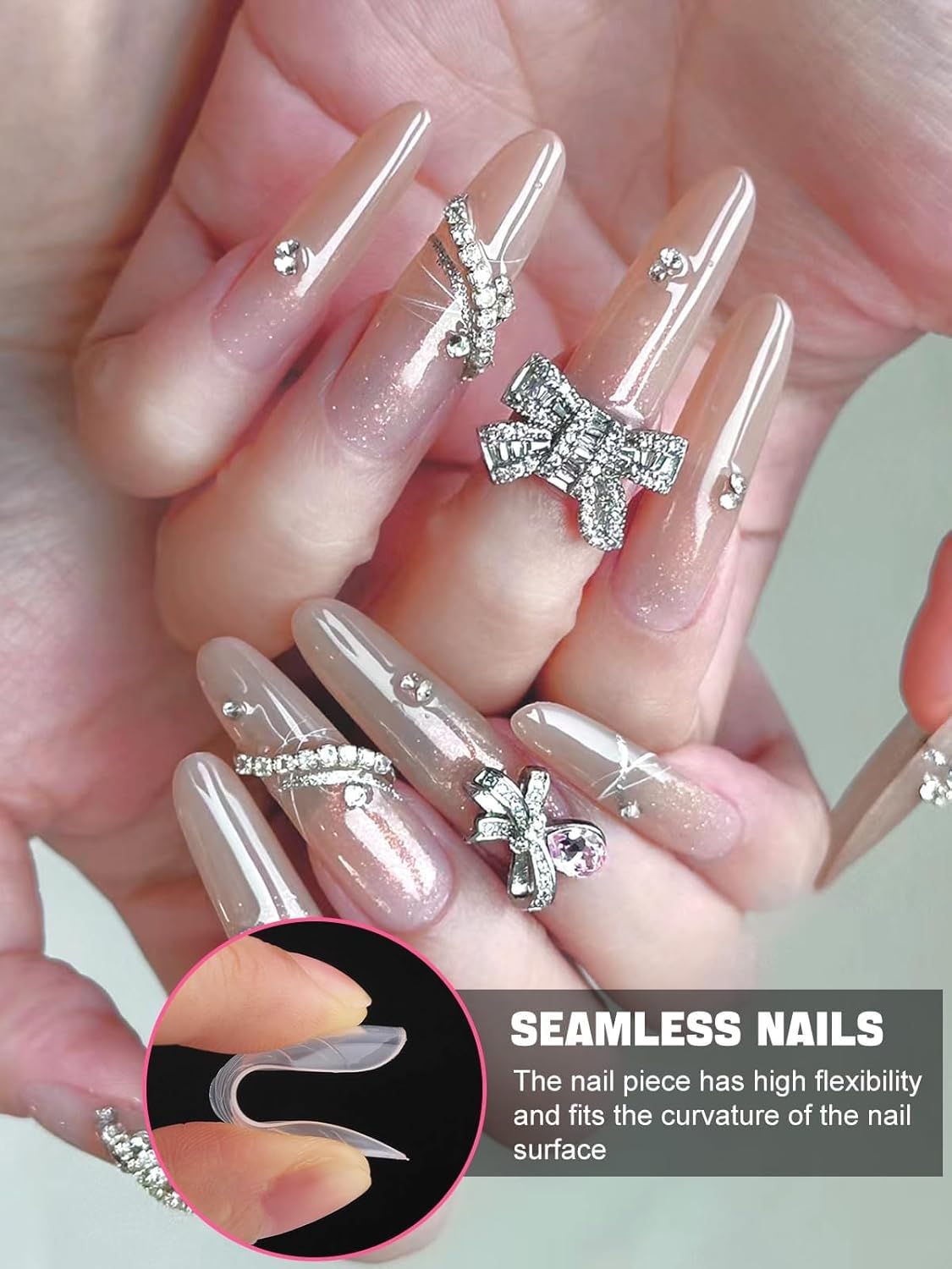 EBANKU Dual Nail Forms for Poly Extension Gel, 96 PCS Clear Nail Molds Reusable Nail Extension Forms for Builder Gel Manicure Design Salon DIY-12 Sizes