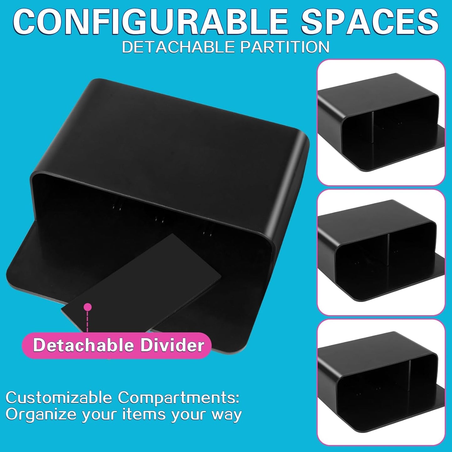 Grtard 4 PCS Magnetic Pen Holder, Black Magnetic Marker Holder for Whiteboard, Magnetic Dry Erase Marker Holder, Magnetic Pen Holder for Refrigerator, Magnetic Pencil Holder, Magnet Locker Organizer