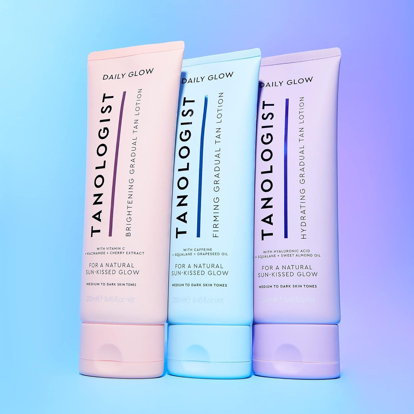 Tanologist Hydrating Daily Glow Body Lotion- Medium/Dark, Gradual Tanning Lotion, No Fake Tan Smell, Streak-Free & Natural Looking Self Tanner, Moisturizing, Vegan, 8.45 fl. oz/250 ml Tube