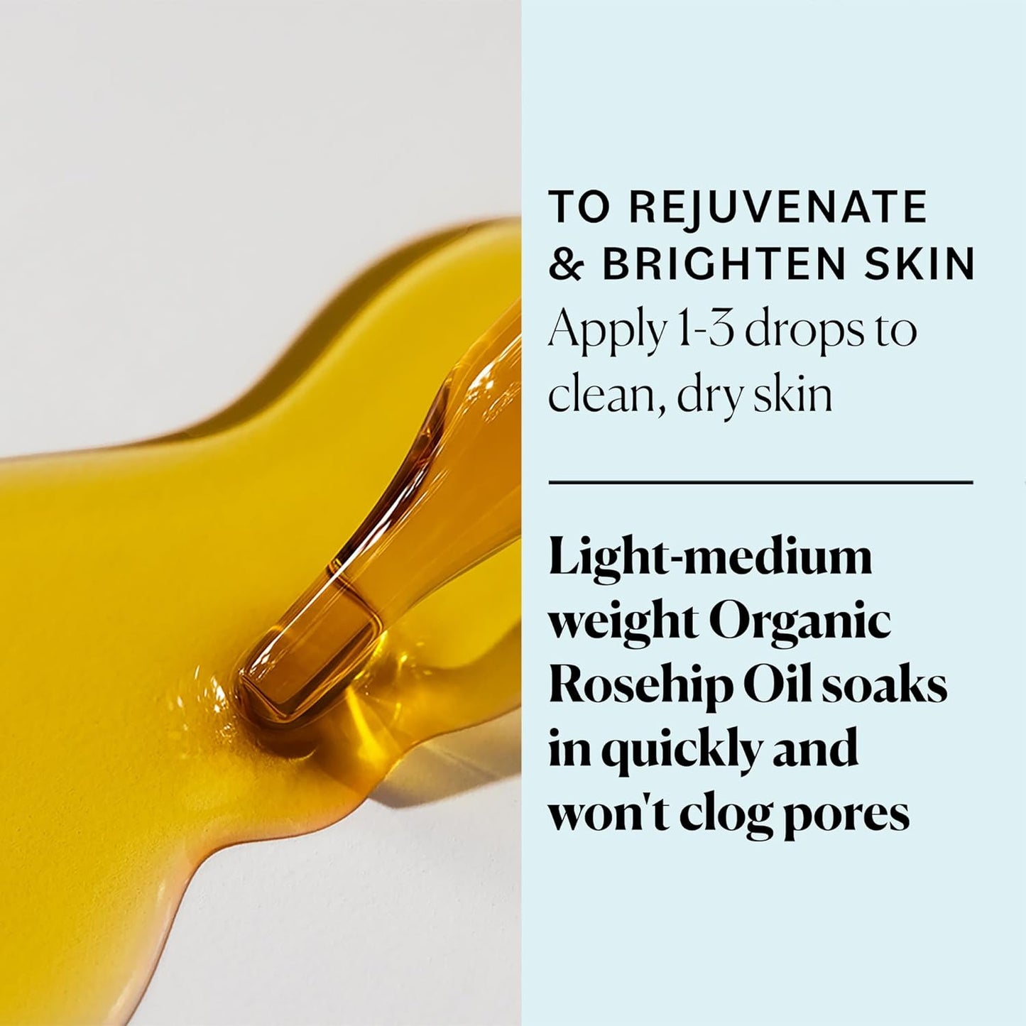 Sky Organics Organic Rosehip Oil (1oz) Cold-Pressed Rosehip Seed Oil, Anti-aging Face Oil, Antioxidant Face Oil, 100% Pure Anti-Aging Rosehip Seed Oil for Radiant Skin, Hair and Acne