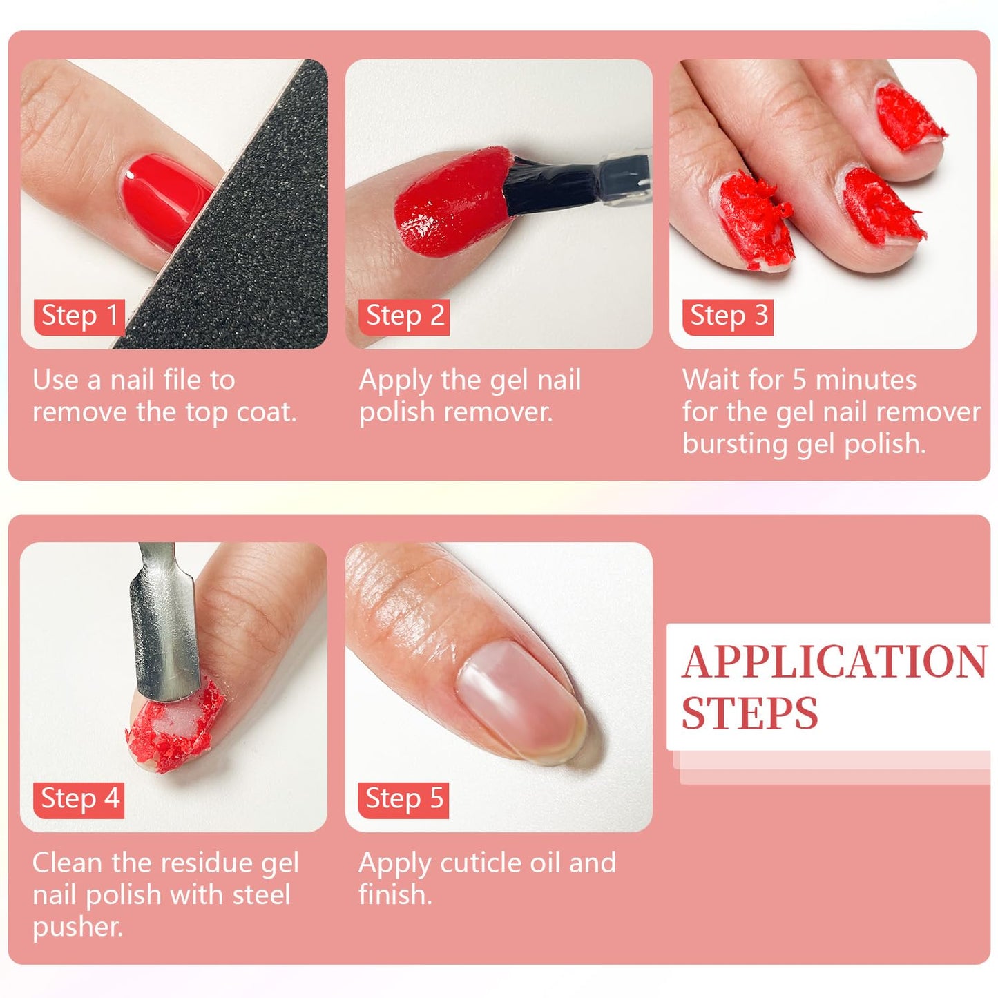 JODSONE 15ML Gel Nail Remover No Need Soaking or Wrapping Gel Remover for Nails 3-5 Minutes Easy And Quick