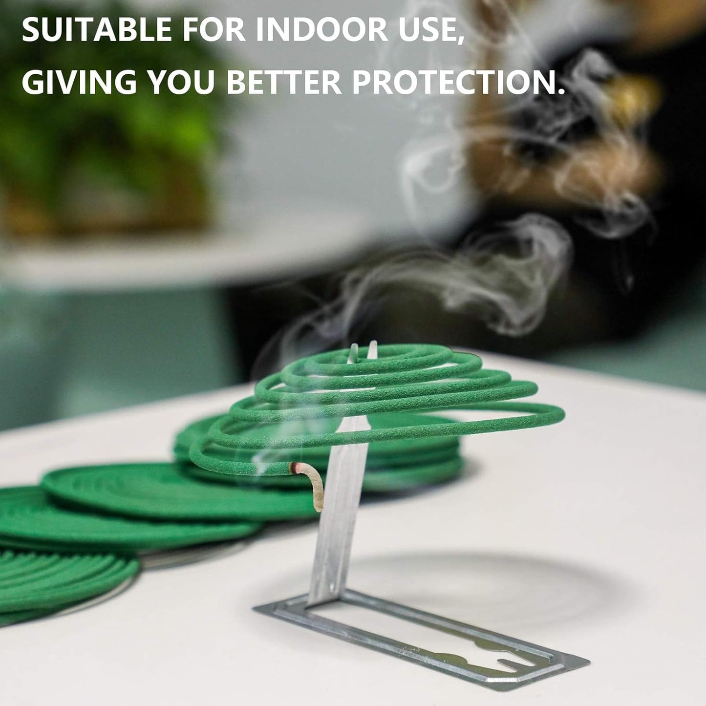 DERDUFT Incense Coils, Citronella Incense Coil for Summer, Citronella Fragrance Spiral for Outdoor & Indoor, Set of 48 Lemongrass with Holder for Outside Activities