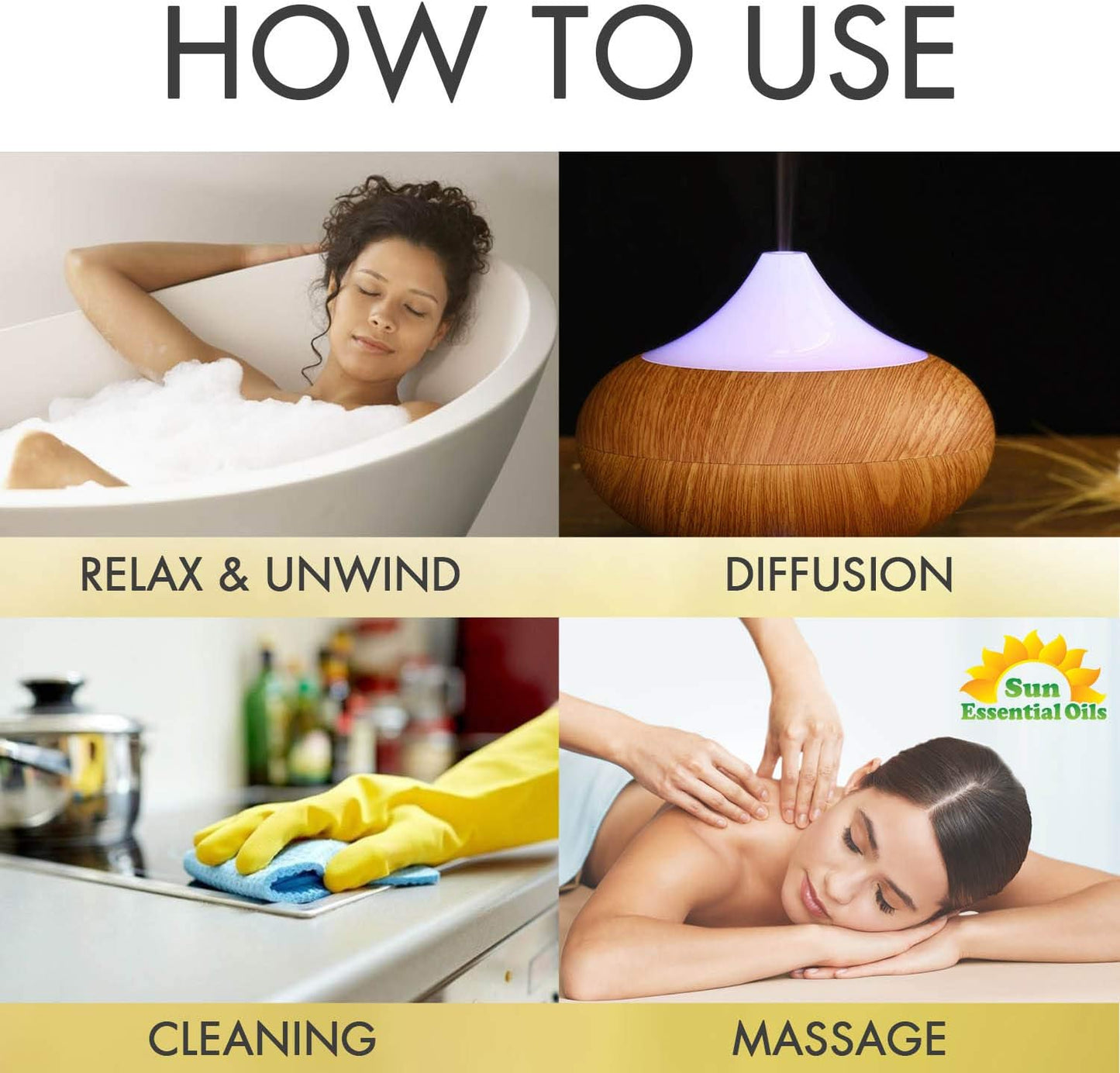 Sun Essential Oils - 2 oz Myhrr Essential Oil for Diffuser, Skin, Face, Hair & Aromatherapy Massage, Fragrance for Candle, Soap, Lotion & Shampoo Making at Home