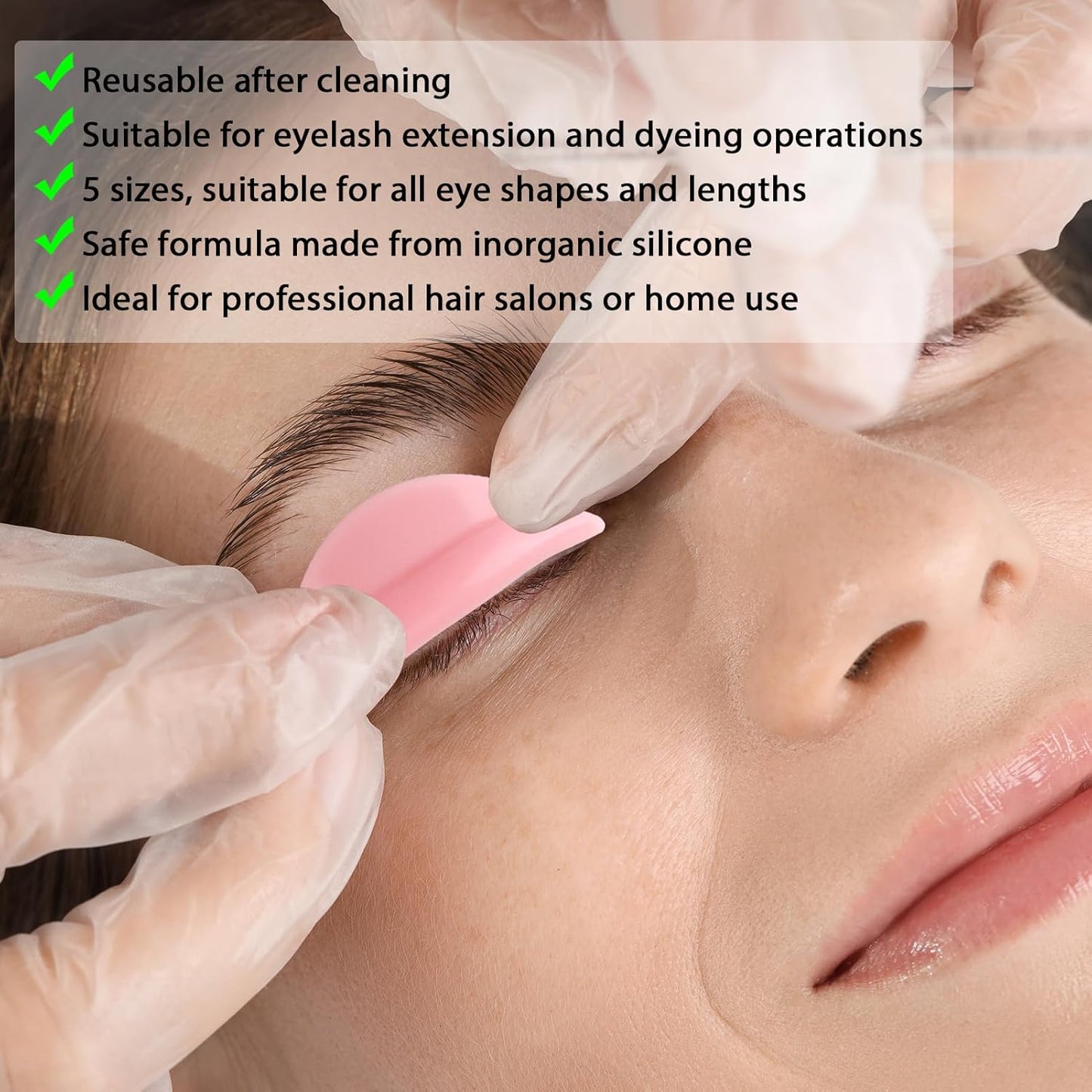 20PC Lash Lift Rods Set, Silicone Lash Lift Pads & Shields in Skin/Pink Tones, Reusable Lash Lift Tool with C & D Curls, Ideal for Eyelash Perm, Lash Lifting & Curling, Compatible with Lash Perm Kits