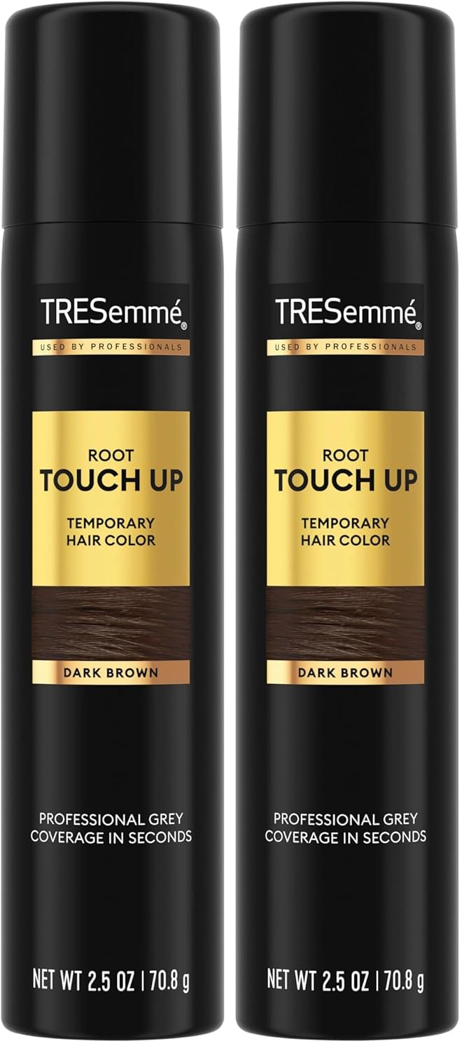 TRESemmé Root Touch-Up Temporary Hair Color Dark Brown Hair Ammonia-free, Peroxide-free Root Cover Up Spray 2.5 oz (Pack of 2)