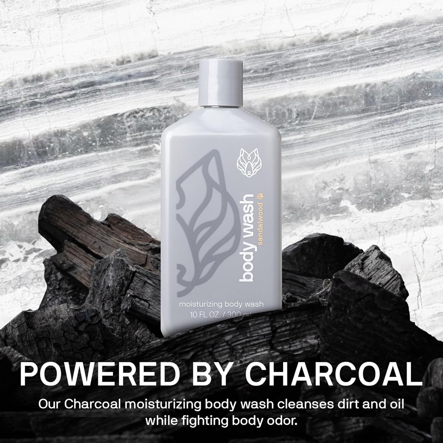 Black Wolf 2-Pack Moisturizing Body Wash Bundle - Mens Hydrating Bodywash for Dry, Dehydrated, & Sensitive Skin - Hyaluronic Acid, Aloe Vera, & Jojoba Oil Body Cleanser Help Remove Oil & Dirt