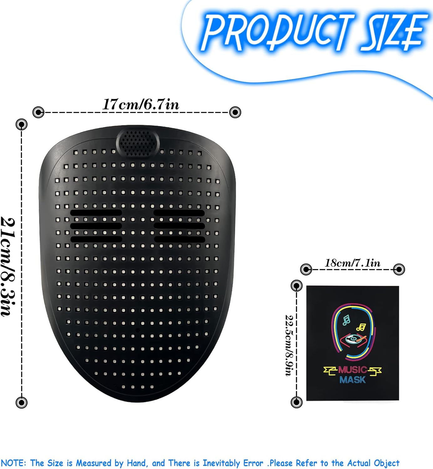 Depointer Life Led Mask with Gesture Sensing,Unisex LED Lighted Face Transforming Mask for Costume Cosplay Party Masquerade