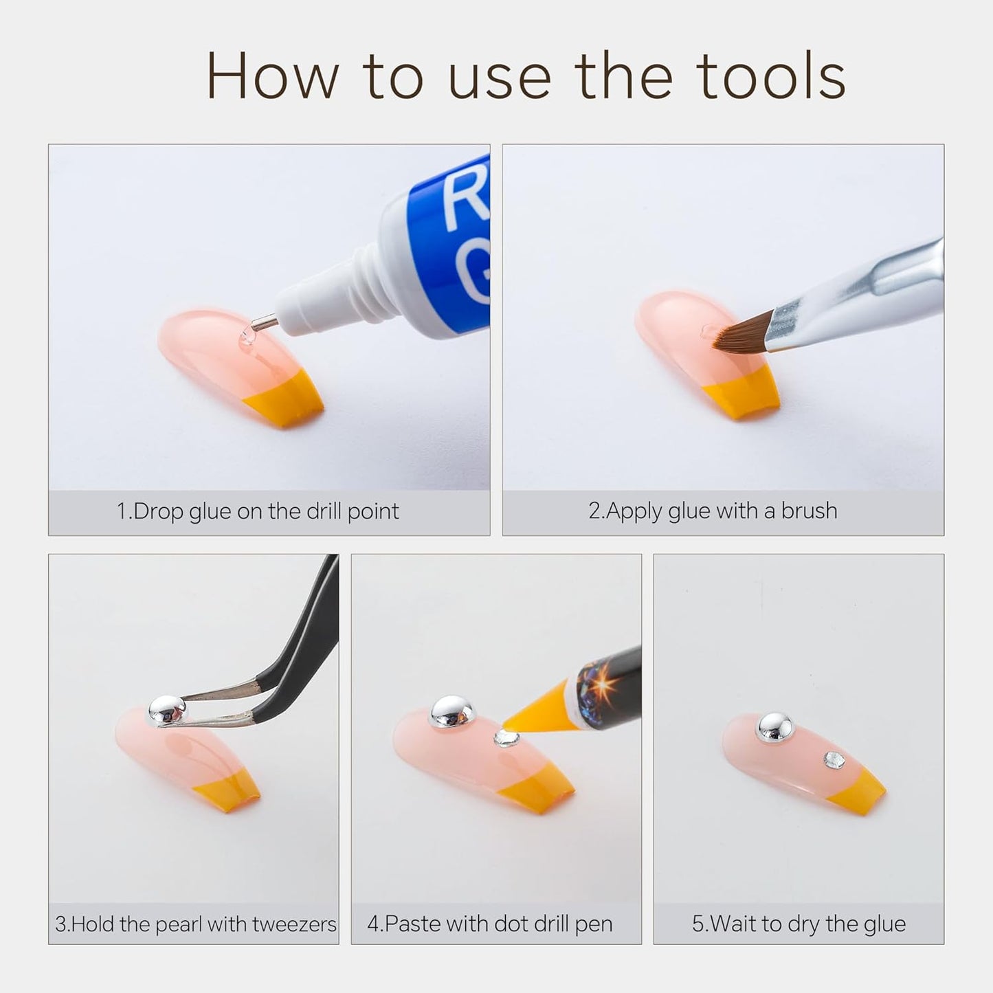 60g Grey Silver Pearls Rhinestones for Crafts Mixed Size 3mm-10mm AB Color Round Half Pearls Flatback Pearl Beads and Resin Rhinestones Set for Face Art with Gel