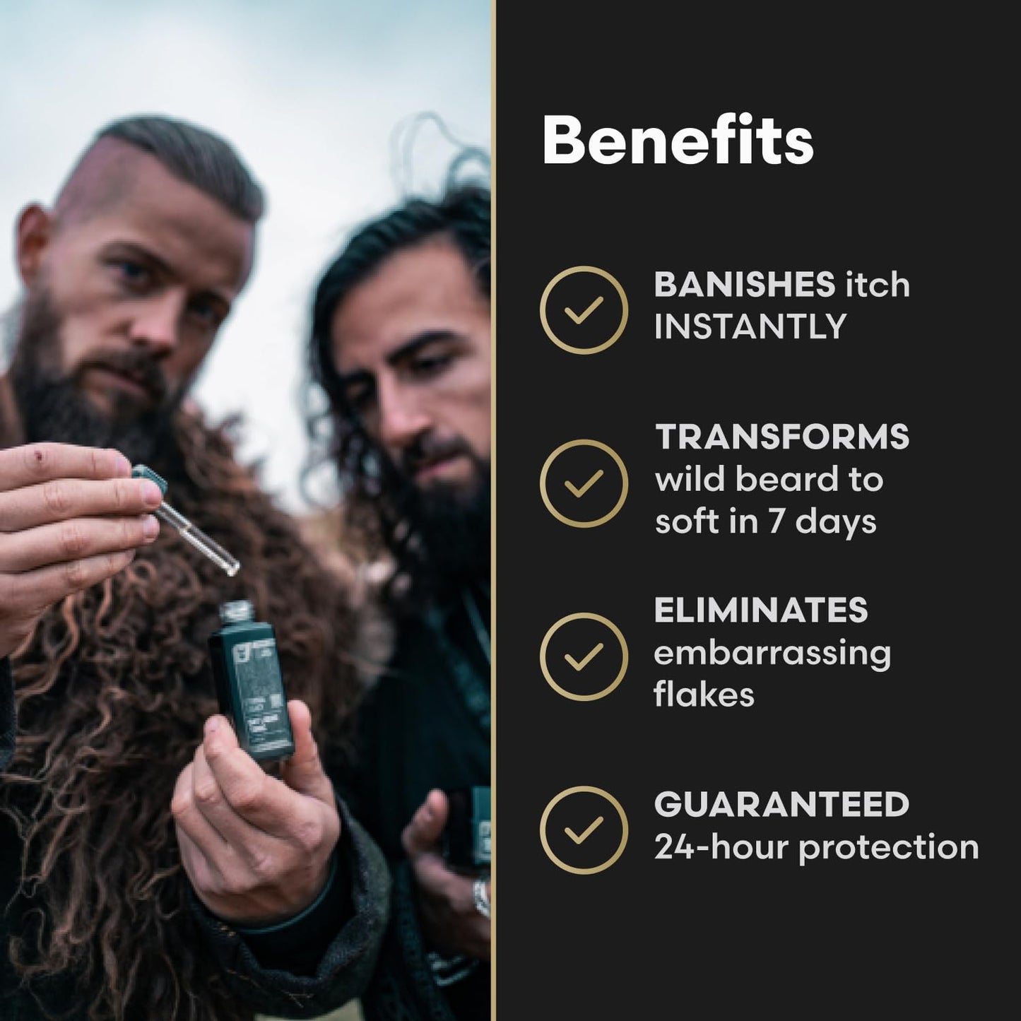 The Beard Struggle Tonic + Elixir Beard Oil Bundle - Platinum Collection - Grooming Beard Oil - Softens, Moisturizers, and Strengthens Beard Growth - Pack of 2, Aesir's Triumph