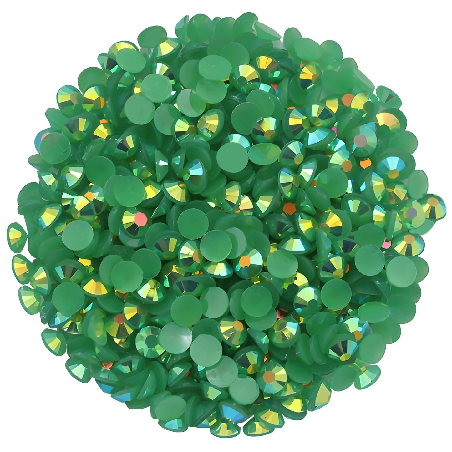 1440 Pcs SS20 5mm Flatback Rhinestones for Nails Art Crafts Glitter Round Shine Gems AB Crystals DIY Clothes Shoes （Dark Green AB）