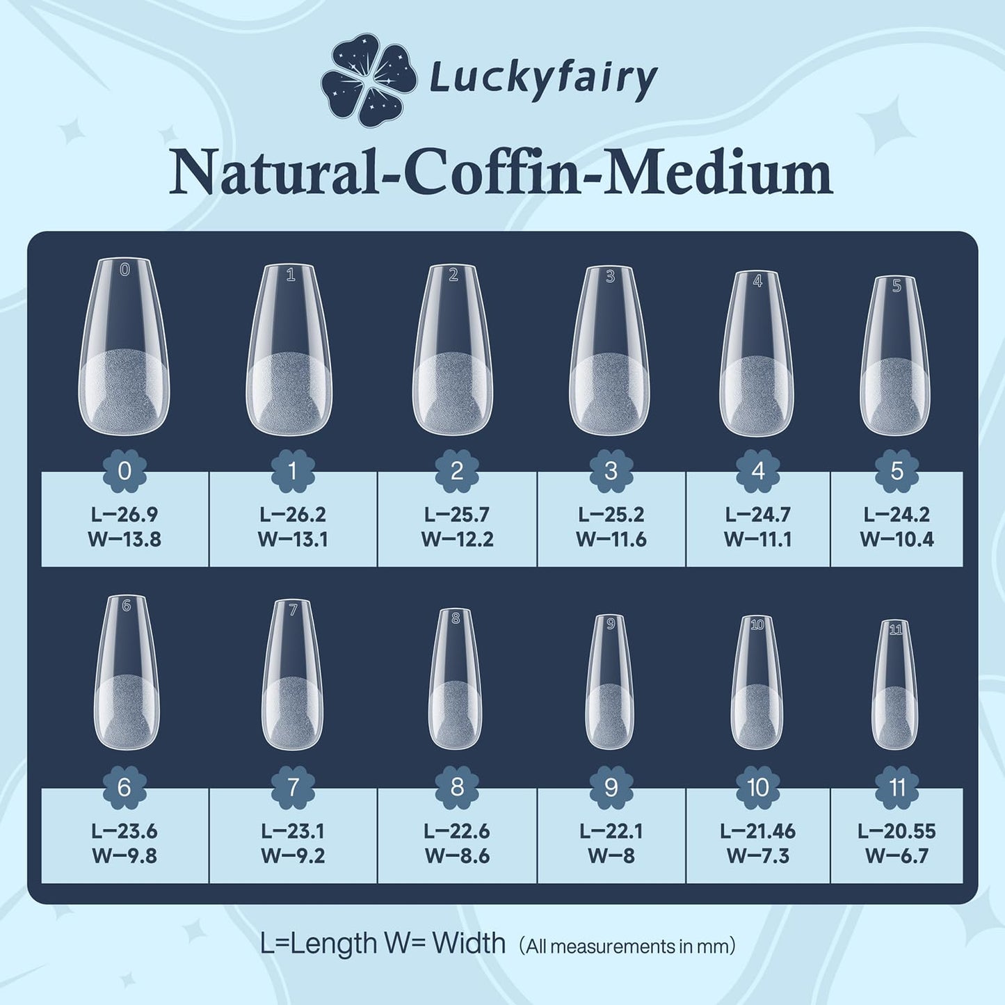 Medium Coffin Gel Nail Tips, 504pcs Soft Gel Pre-Shaped Acrylic Fake Nails, Half Matte Full Cover Clear Press on Flase Nail Tips for Extension Nail Manicure Home DIY 12 Sizes Gelly Tips