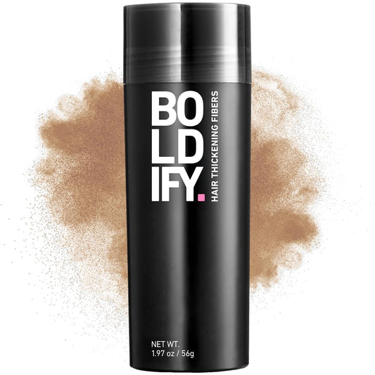 BOLDIFY Hair Fibers (56g) - Fill In Thinning and Fine Hair for an Instantly Fuller, Thicker Look - 14 Shades for Women & Men - Dark Blonde