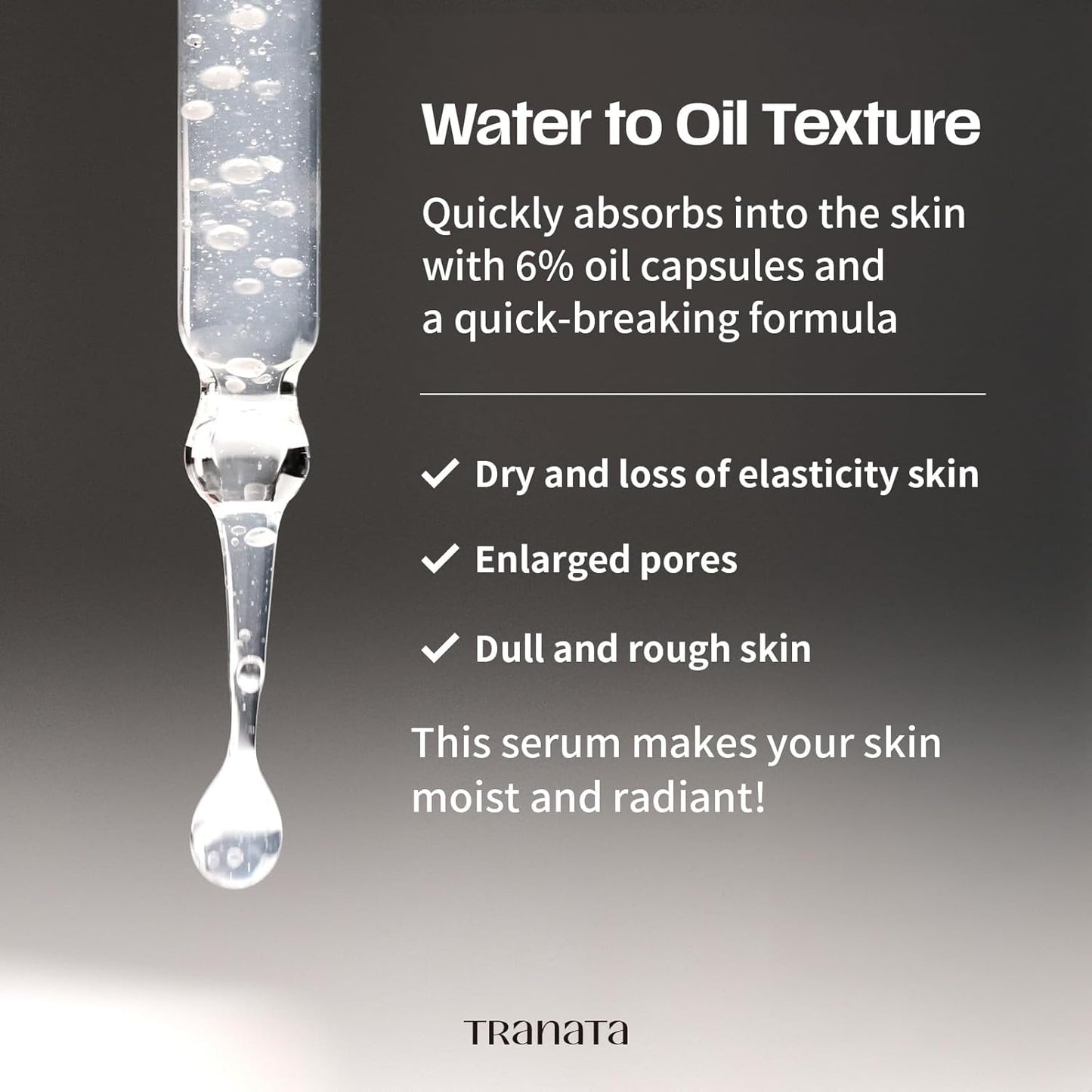 [TRANATA] Rice Punch Peptide Capsule Serum Pore tightening – Korean rice skincare with 80% Rice peptide for Glass Skin Glow Pore tightening Hydration peptide Rice& Lactobacillus for Face