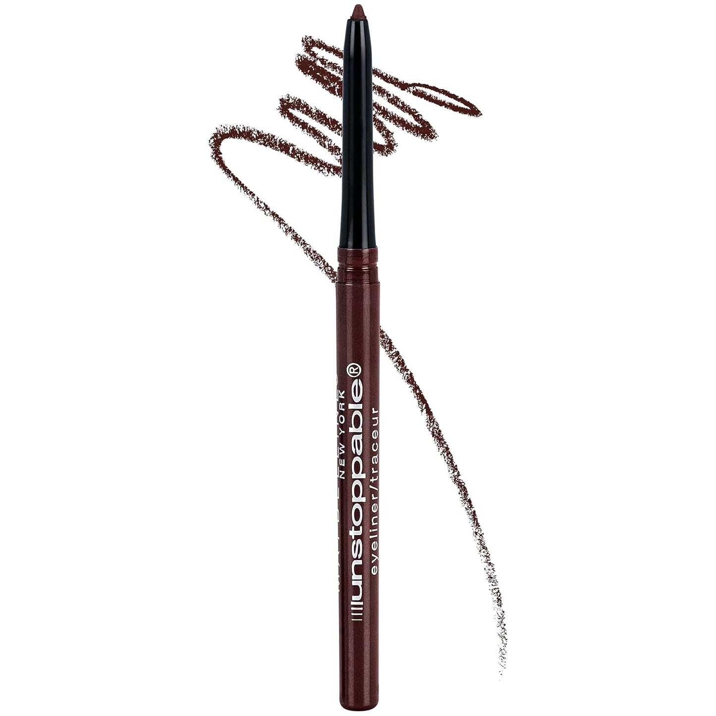 Maybelline Unstoppable Waterproof Mechanical Brown Eyeliner Pencil, Easy to Apply, Smooth Glide, Up to 24 Hour Wear, Cinnabar