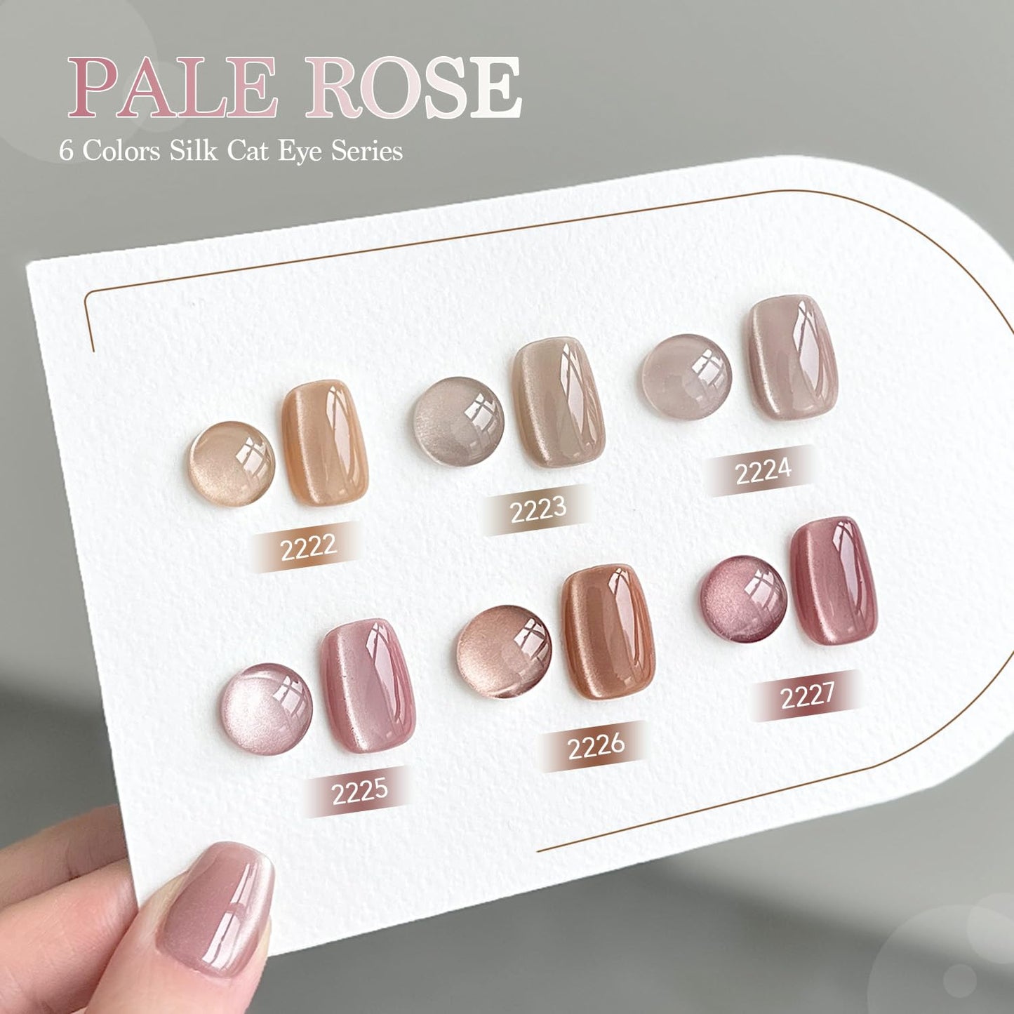 GAOY Jelly Pink Silver Cat Eye Gel Nail Polish Set with Magnet for Holographic Glitter Cat Eye, Salon Gel Manicure and Nail Art DIY at Home