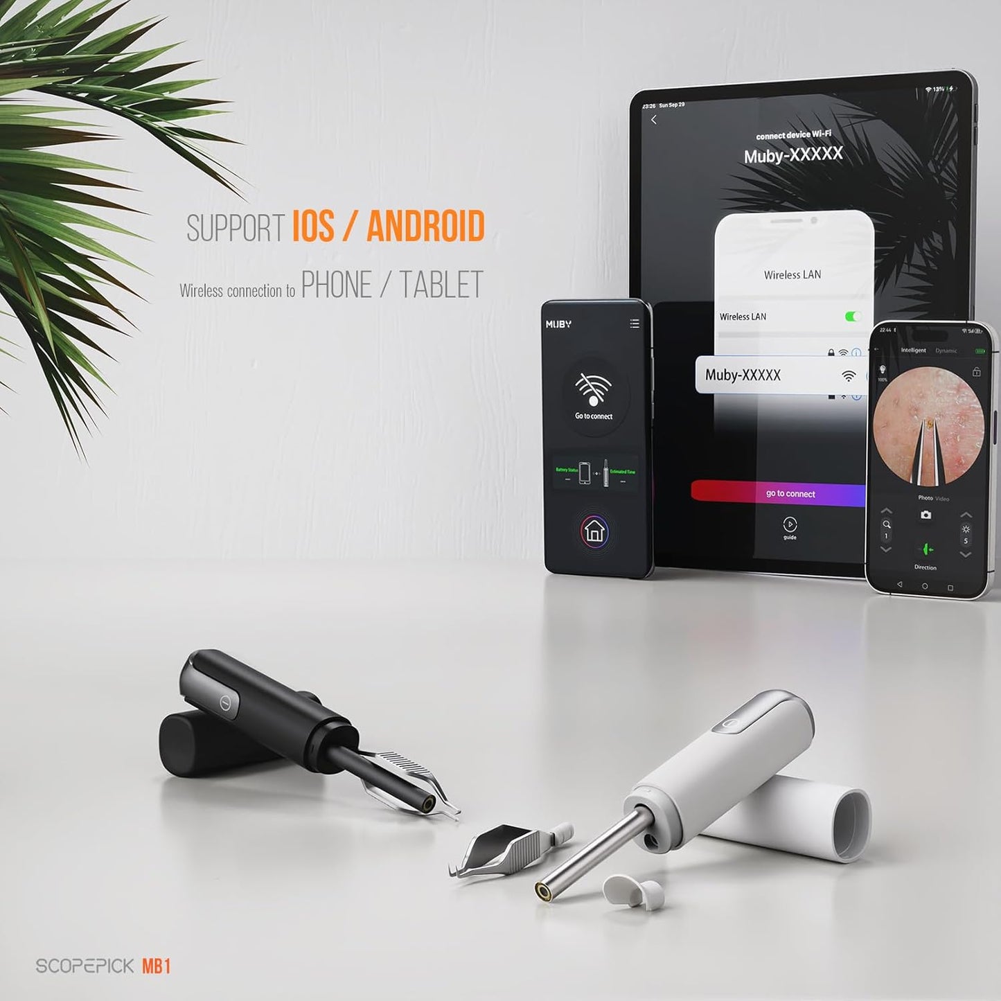 Blackhead Removal Tweezer with 1080p Camera, Ultimate Precision: Blackhead Removal with Camera - Perfect for Delicate Tasks! - - Eyebrow Tweezer, Pull White Hair (White)