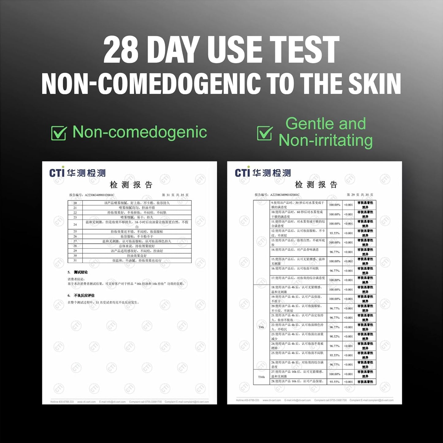 Black Magnet Liquid Powder Makeup Setting Spray, 16H Longlasting Oil Control Lock Face Makeup, Smudgeproof, Waterproof Finishing Spray, 100ml/3.4 Fl Oz