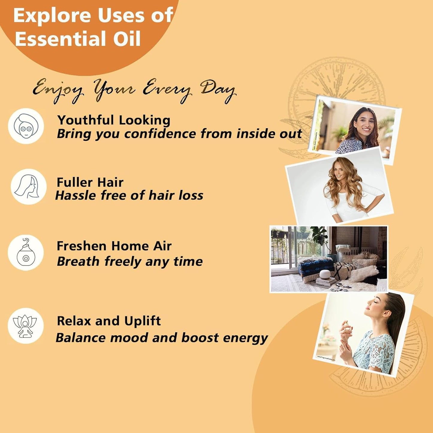 Orange Essential Oil 1 Oz – 100% Pure Sweet Orange Oil for Diffuser, Skin, Body, Spray, Massage & DIY