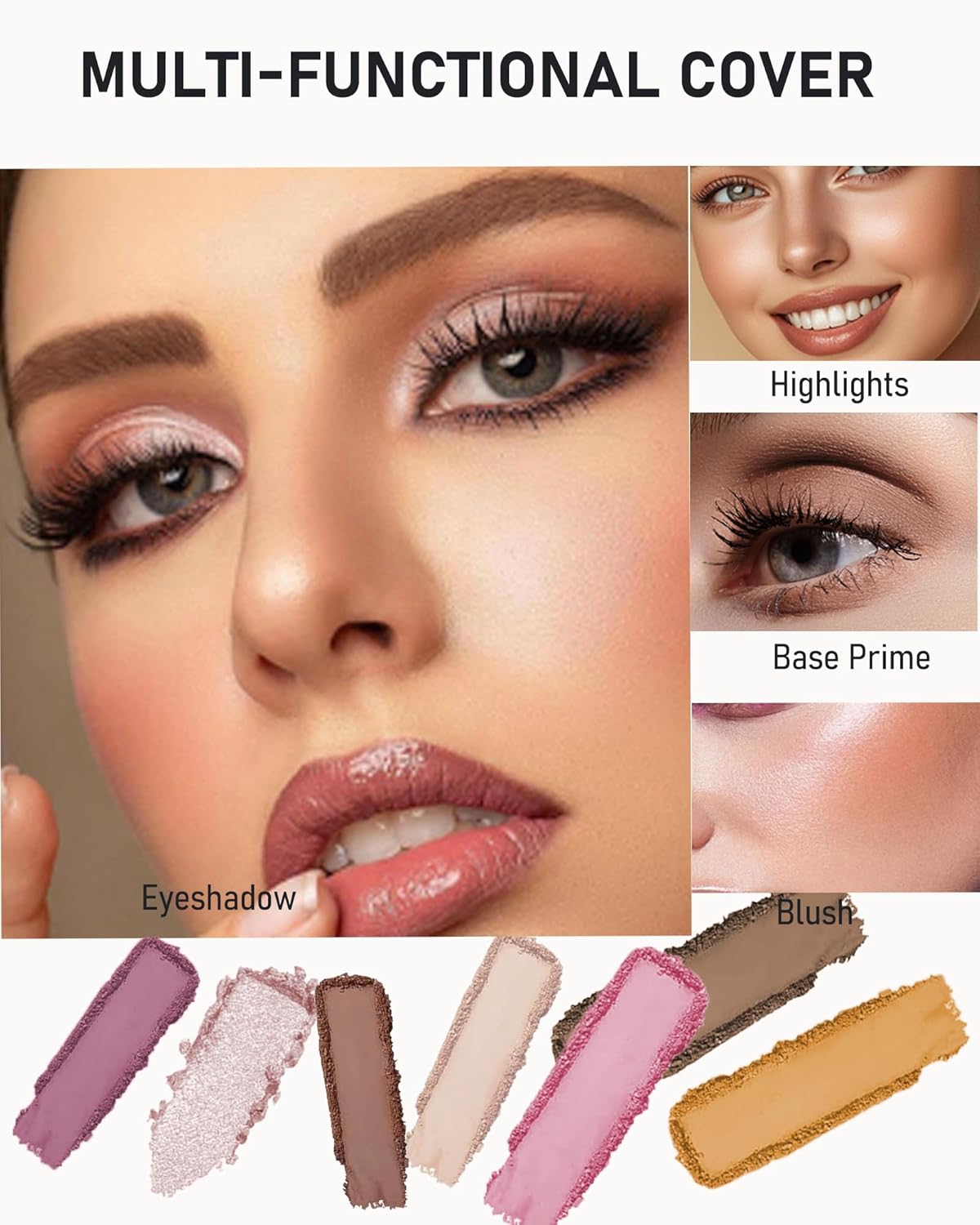 Single Matte Eyeshadow,Brown Eye Shadow Palette Makeup for Older Women, High Pigment Waterproof Nude Pressed Eye Shadows Brow Powder with Smooth Lightweight Powde,Blendable for Daily Eye Look-224