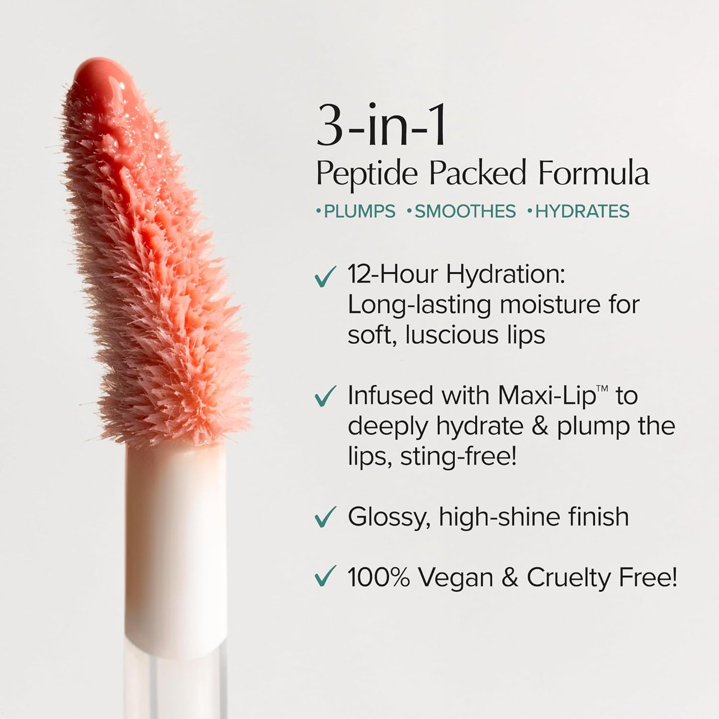 Thrive Causemetics Sheer Strength Lip Plumping Peptide Gloss, Lip Plumper with Vitamin E, Peptides, Plumps, Smooths & Hydrates Lips, High Shine, Vegan & Cruelty Free, Jessica (Raspberry Red)