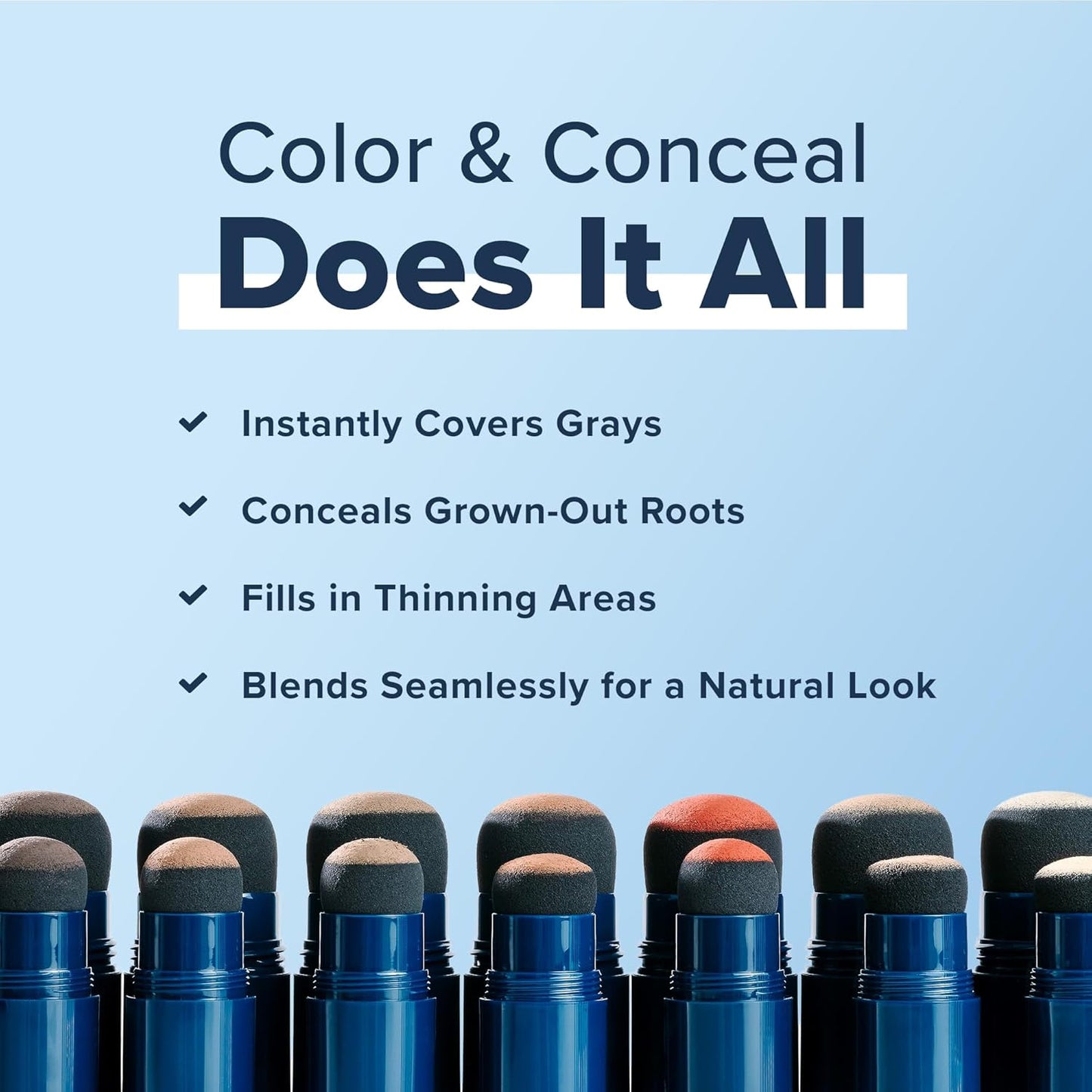 TRUHAIR Color & Conceal Waterproof Root Touch Up - Hair Cover Up for Gray Coverage and Hairline Filling - 11 Colors Available (Auburn)