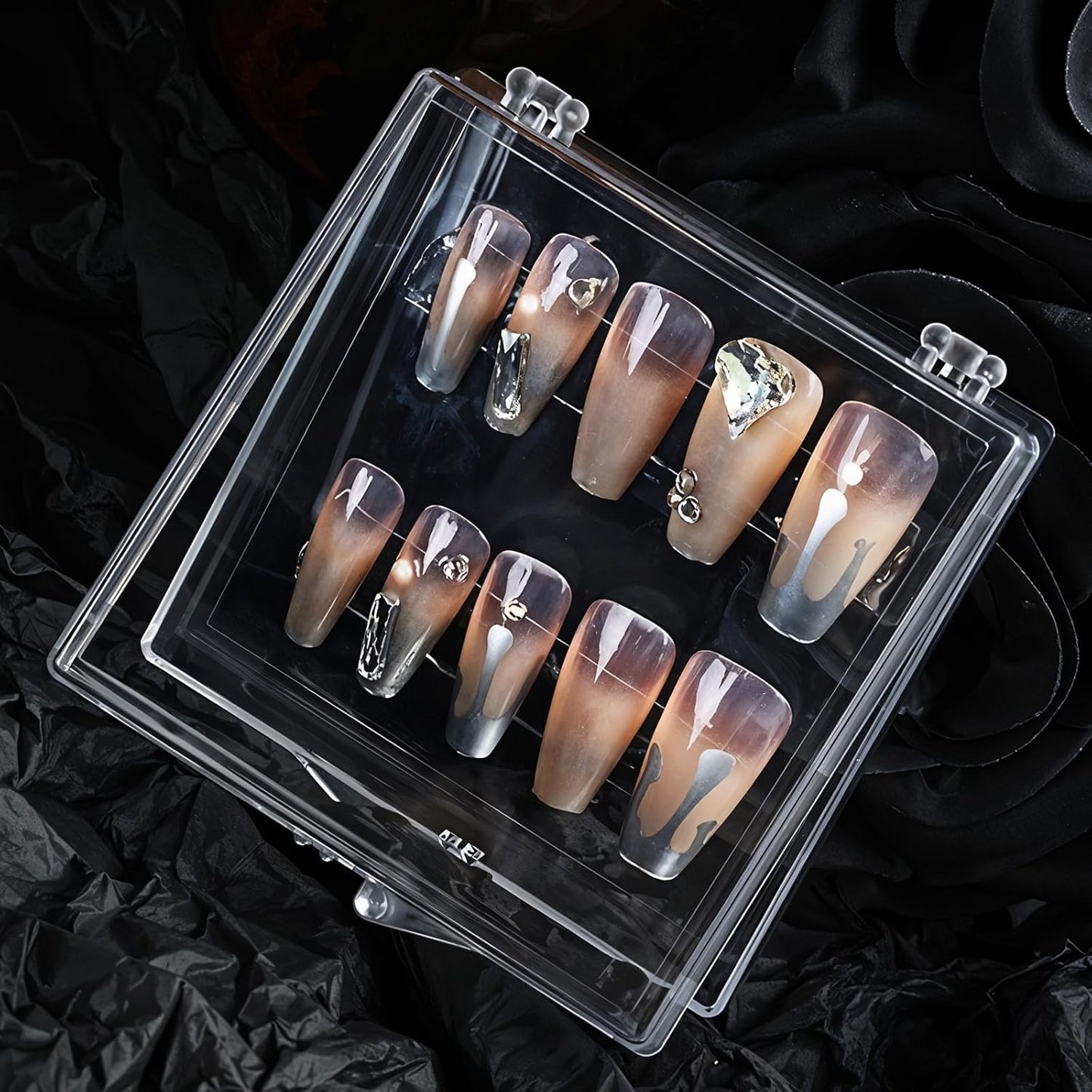 360 PCS Double Sided Tape for Nails, 12 Sheets Double Sided Press on Nail Tape, Nail Tape for Nail Art, Double Sided Nail Display Strip for Nail Packaging Nail Storage Nail Display Nail Salon Supplies