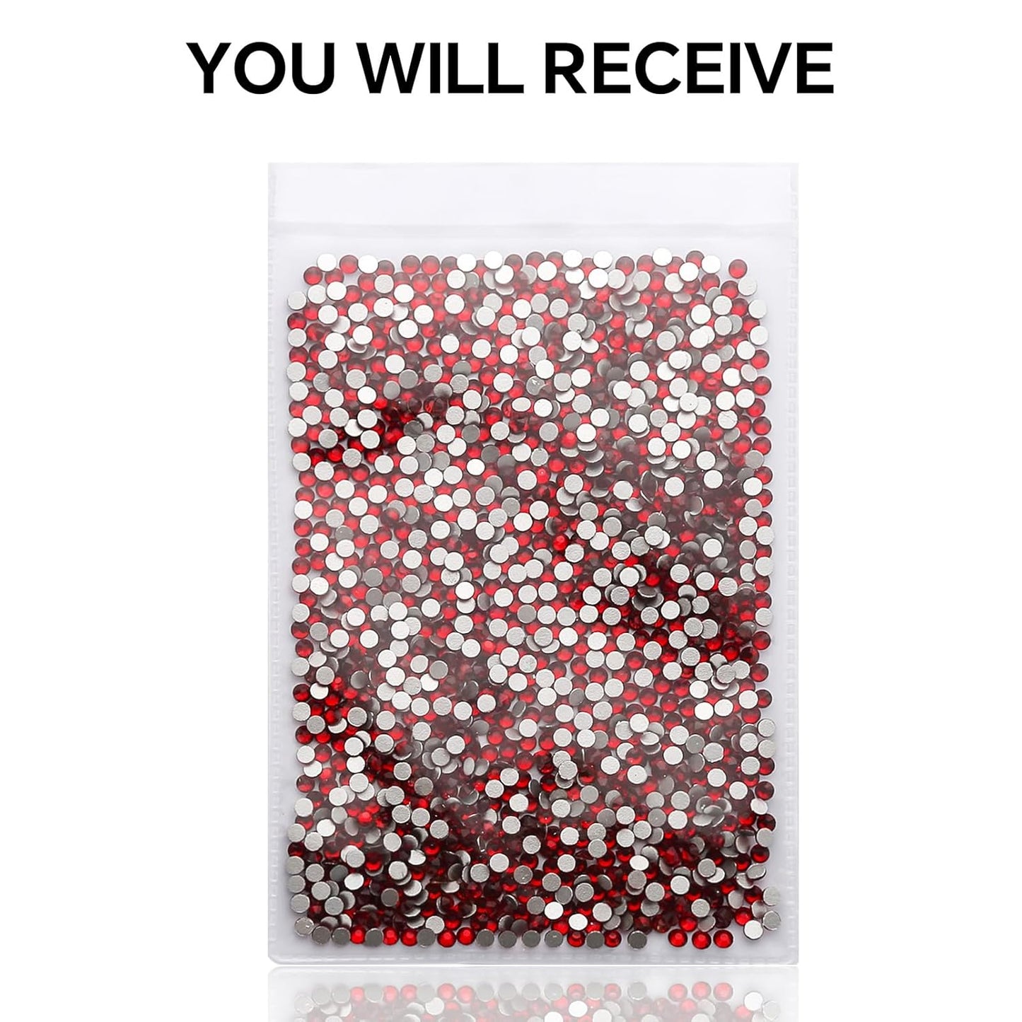 1440Pcs Siam Crystal Rhinestones,Glass Flatback Rhinestones Gemstones for Nail Face Makeup Art Crafts Clothes Decoration -(SS3,1.4mm,Siam)