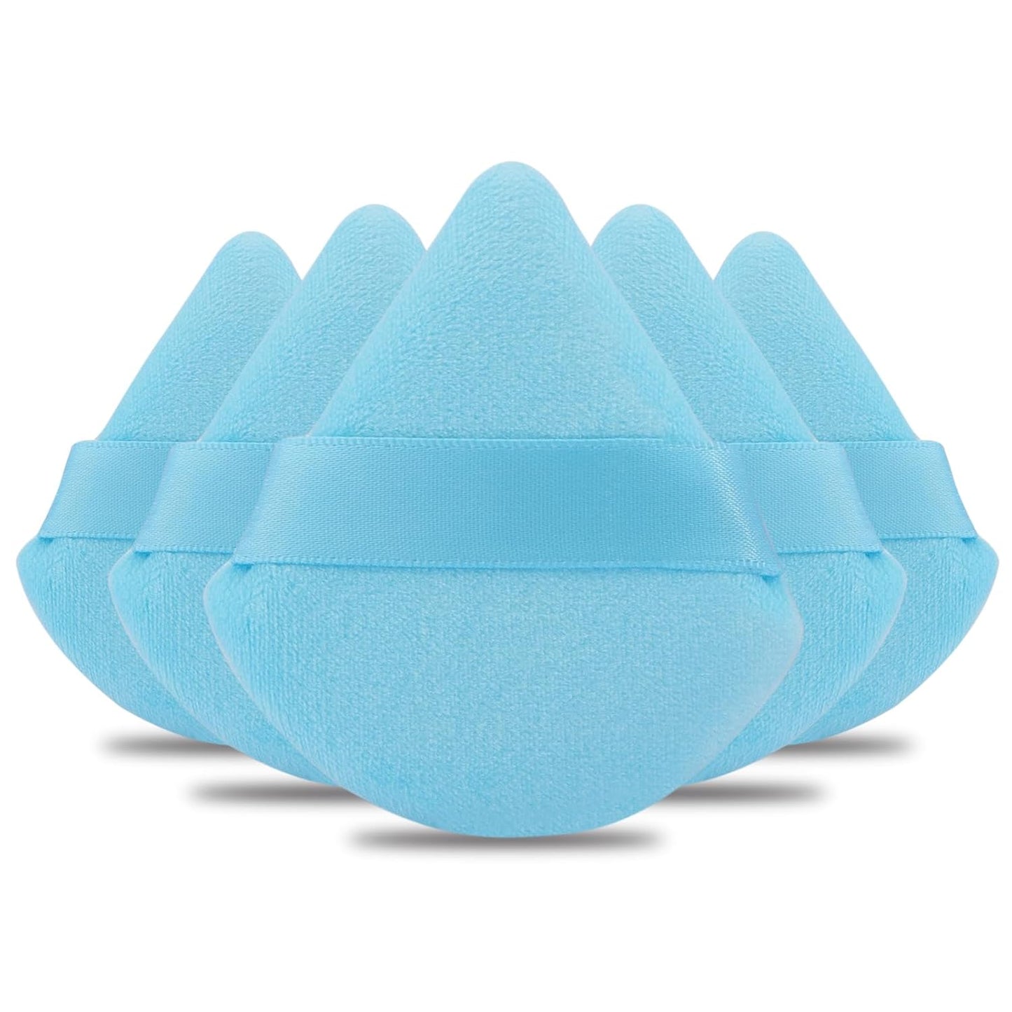 Powder Puff Daubigny 6 PCS Makeup Puff Face Soft Triangle Powder Puffs for Loose Powder Mineral Powder Body Powder Velour Cosmetic Foundation Sponges Blender Beauty Makeup Tools(Blue)