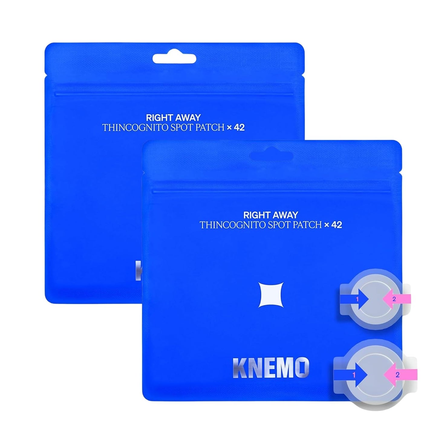 Right Away Thincognito Invisible Spot Patch - Absorbing Hydrocolloid Pimple Patch for Face, Blemishes, Zits, Acne, Breakouts Spot Treatment for Skin Care, 2 Sizes (42 Count Pack of 2)