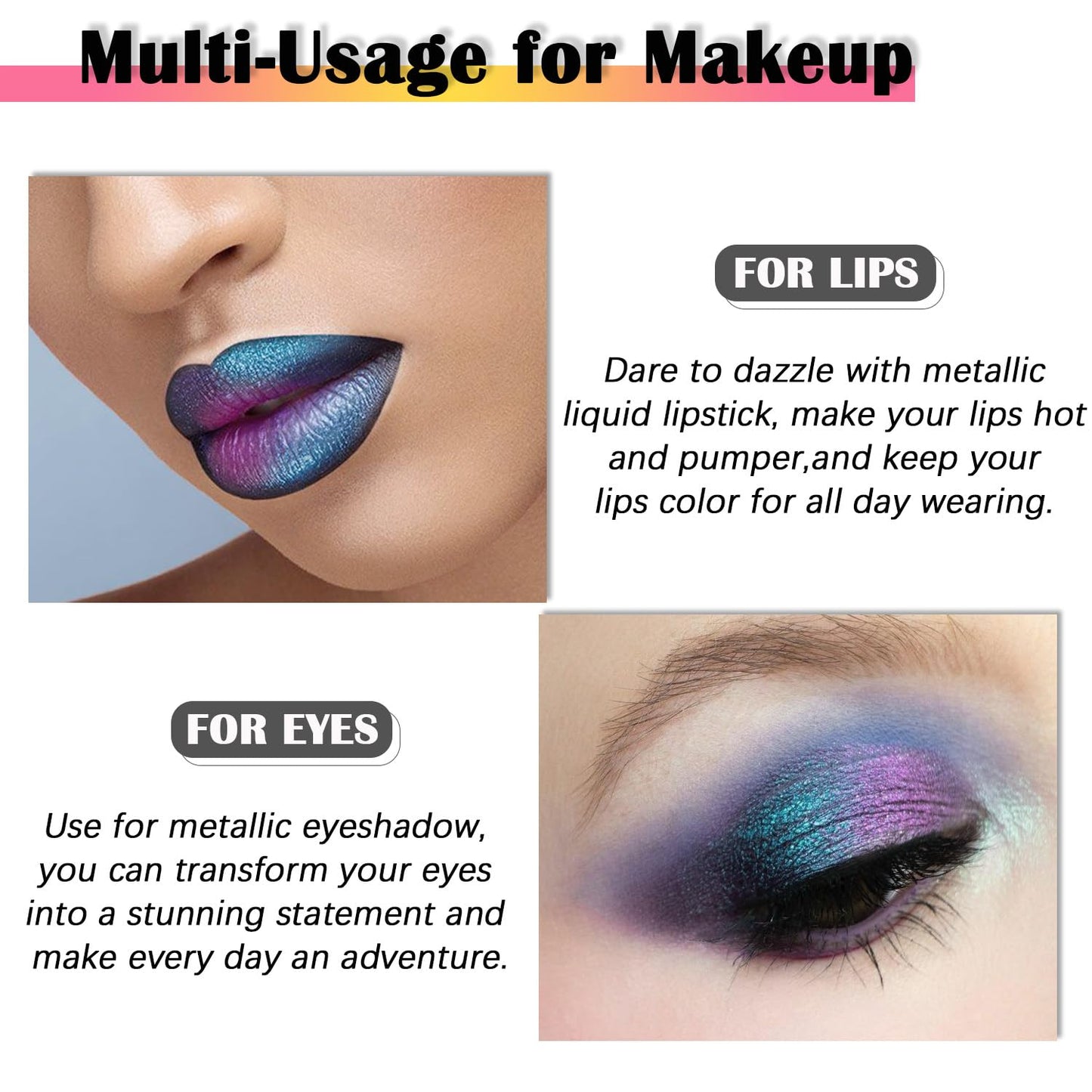 Maydear Chameleon Lipstick 5 Colors Set, Long Lasting Waterproof Colourful Diamond Shimmer Lip Gloss for Women Girls Makeup kit