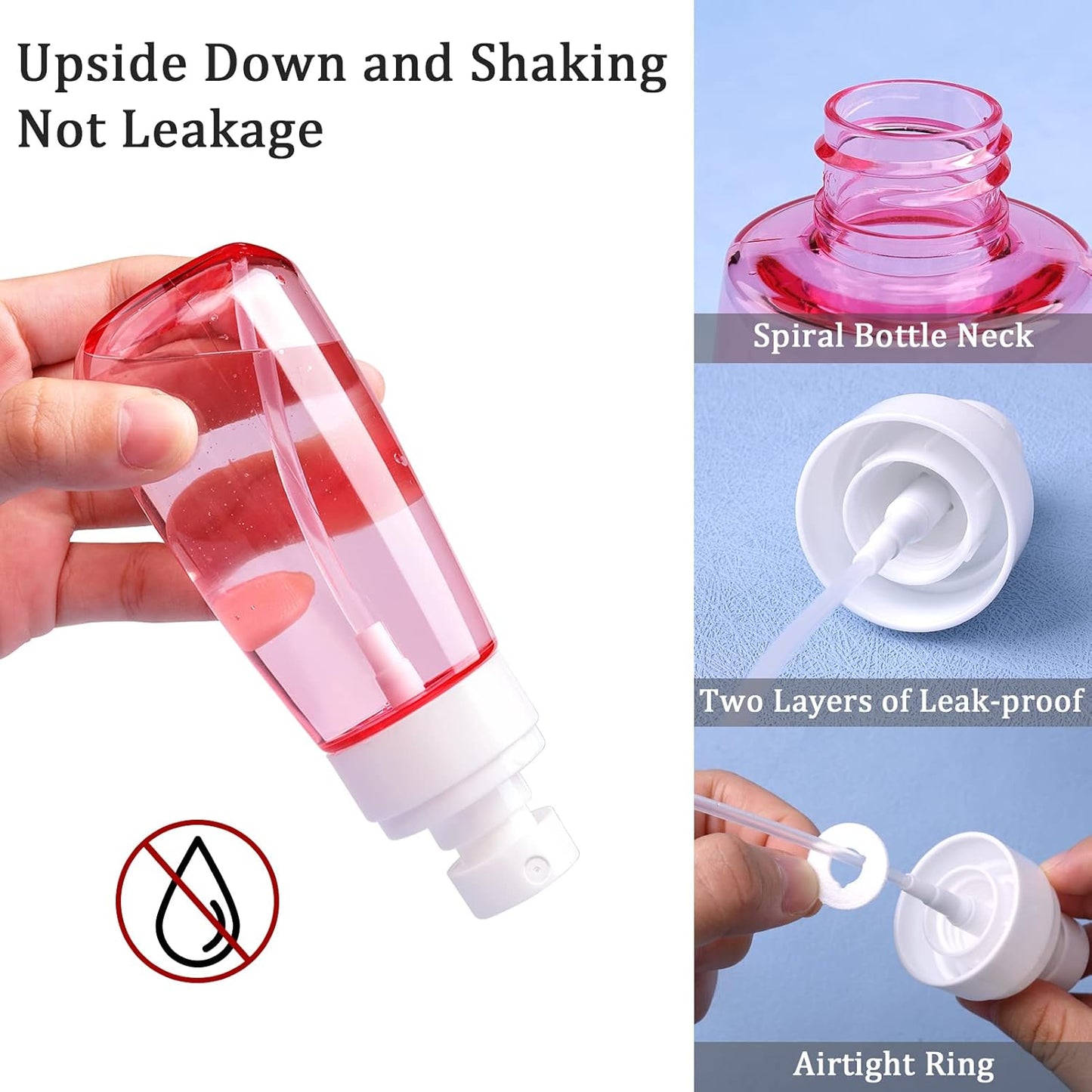 Cosywell Fine Mist Spray Bottle 3.4oz/ 100ml Empty Cosmetic Refillable Travel Containers Plastic Hair Spray Bottle Sprayer for Perfume Skincare Makeup Lotion (6color2purple)