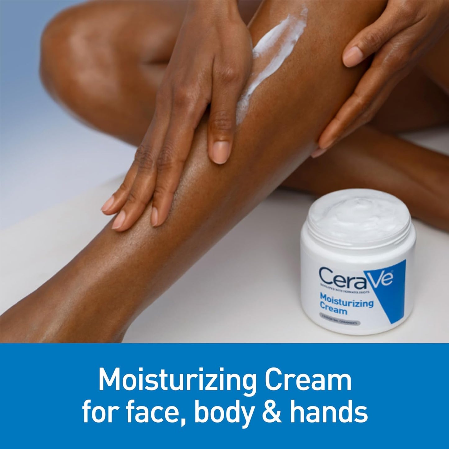 CeraVe Moisturizing Cream, Face Body Moisturizer, Normal to Dry Skin, 8 Fl Oz