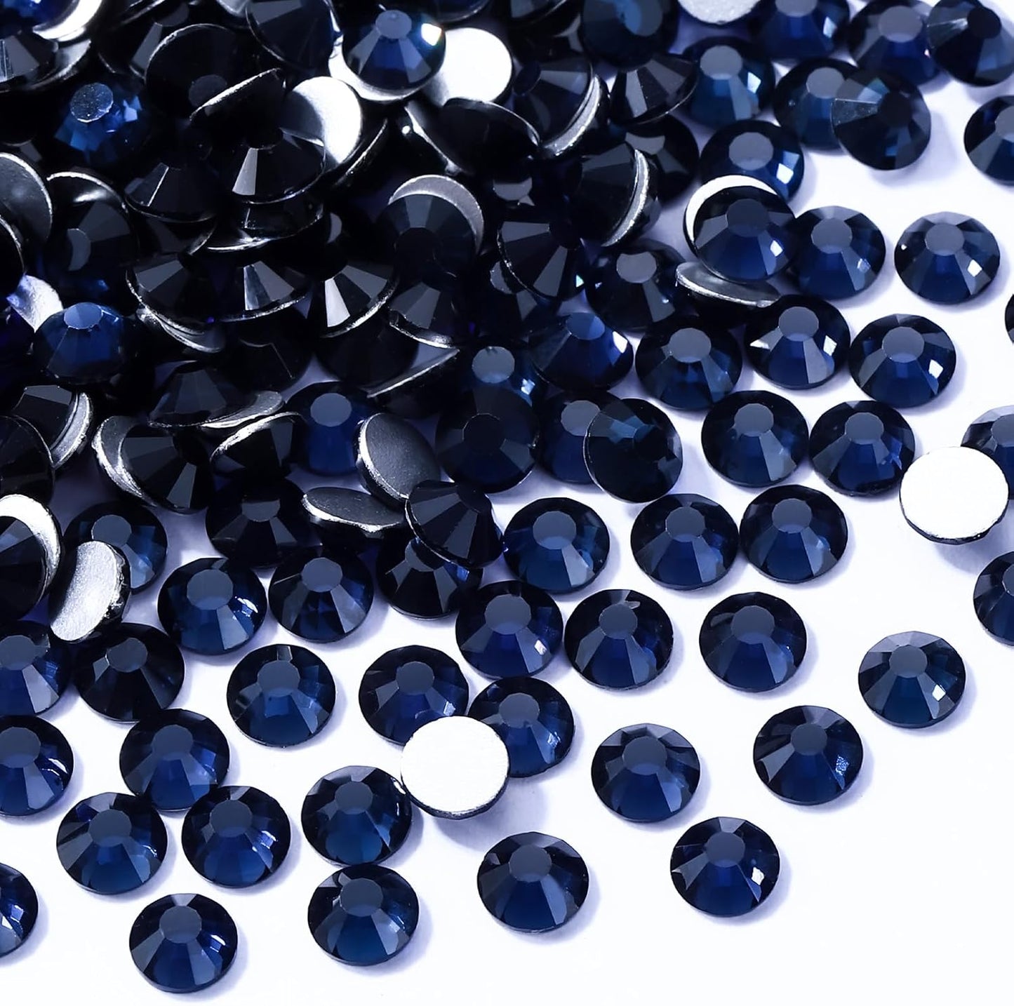 Montana Flatback Rhinestones, Glass Rhinestones for Nail Art and Craft, Glue Fix, Loose Crystal Gemstones(Montana, SS20, 1440pcs, 4.6-4.8mm)