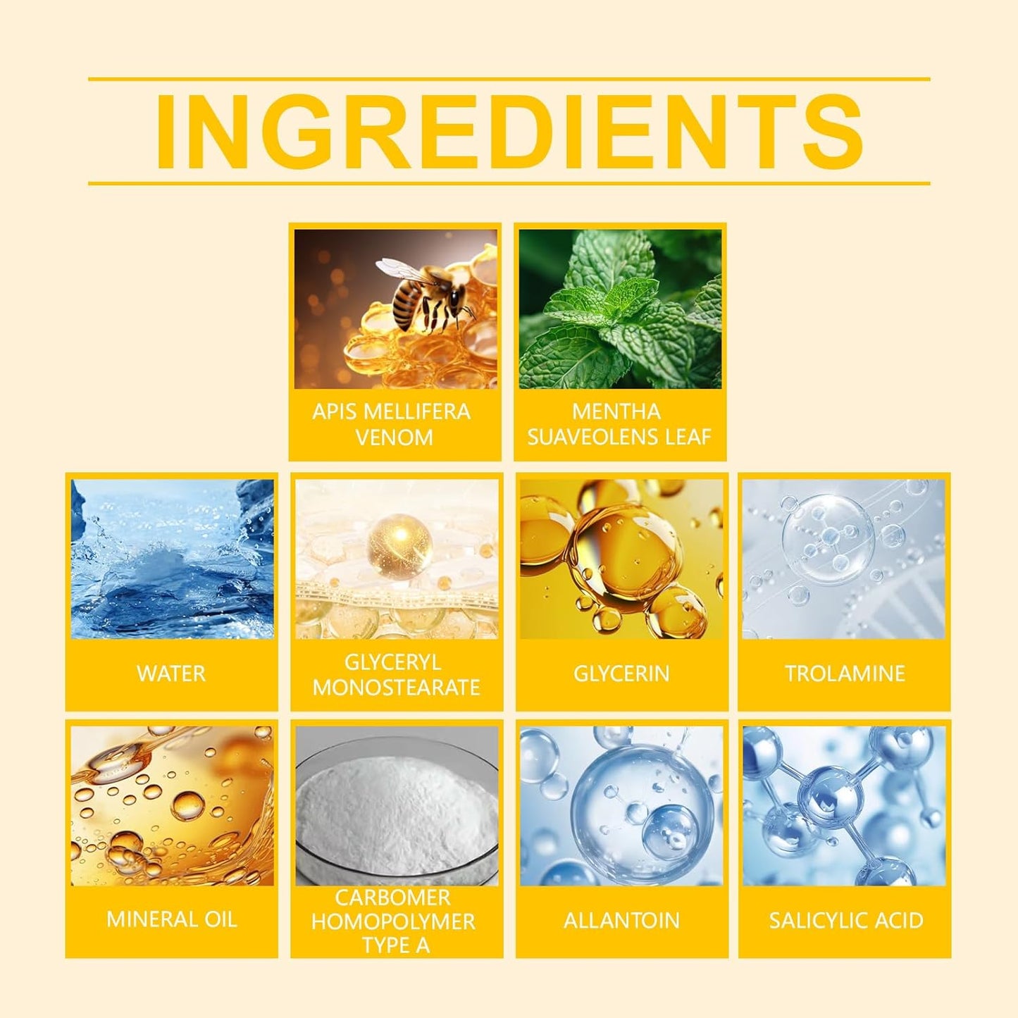 Bee Venom Comprehensive Cream, 2025 New Bee Venom Skin Treatment Cream, Firms and rejuvenates the skin, Natural Serum Suitable for All Skin Types (2)