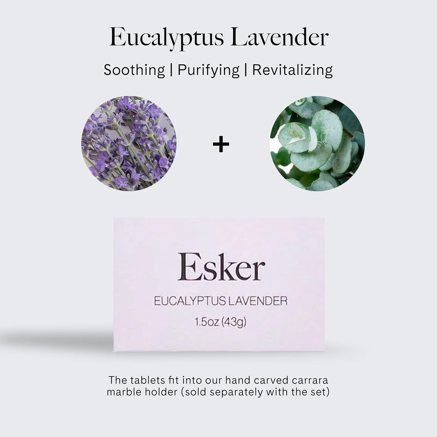 Esker - Aromatic Shower Steamer Refill Pack | Vegan, Cruelty-Free, Clean Beauty (6 Lavender Eucalyptus, NO Holder)