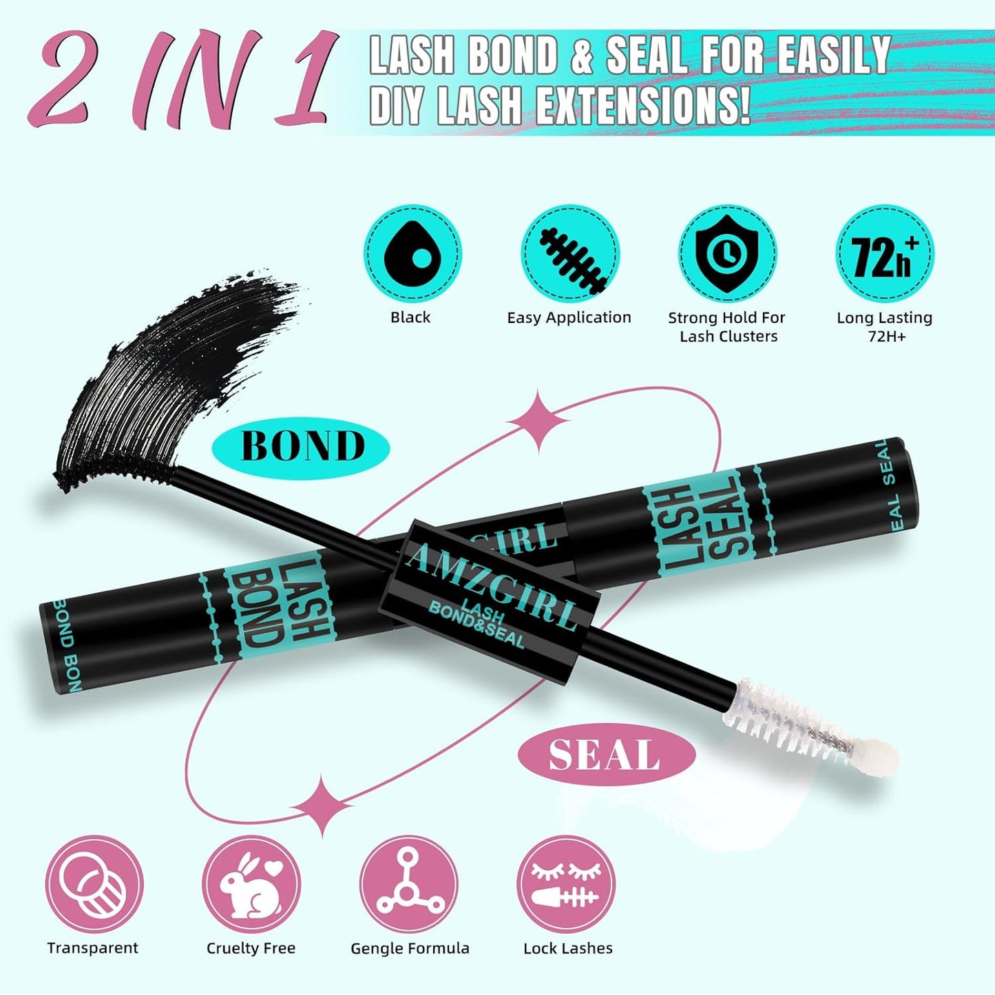 Lash Clusters Kit 320Pcs, 80D DIY Individual Eyelashes Extension With Bond, Seal, Remover, Applicator Tool for False Cluster At Home (D-Mix10-16mm)