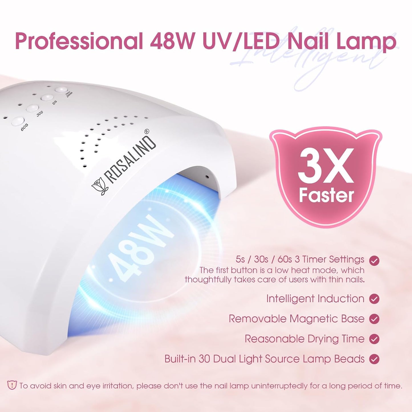 ROSALIND 20PCS Poly Nail Gel Kit -White Clear Poly Nails Gel Kit Starter Kit - Slip Solution Pro Nude Pink Nail Extensions Gel Set With UV Lamp Drill Nail Art Builder Kit