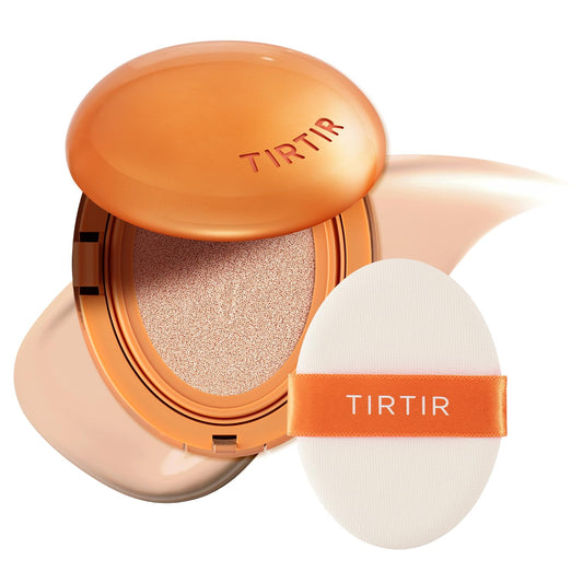 [*Mini Size*] TIRTIR Mask Fit Ai Filter Cushion Foundation | AI-Like Semi-Matte Finish - Up to 72-Hour Medium to Full Coverage Korean BB Cushion Make up Beauty, #21C Cool Ivory, 0.15 Fl Oz
