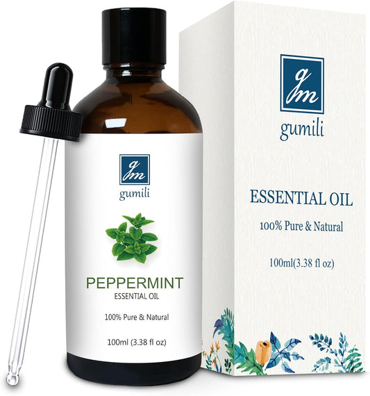 Peppermint Oil for Diffuser, Hair, Spray, Soap, Body Wash, 100% Pure Peppermint Essential Oil - 100ml
