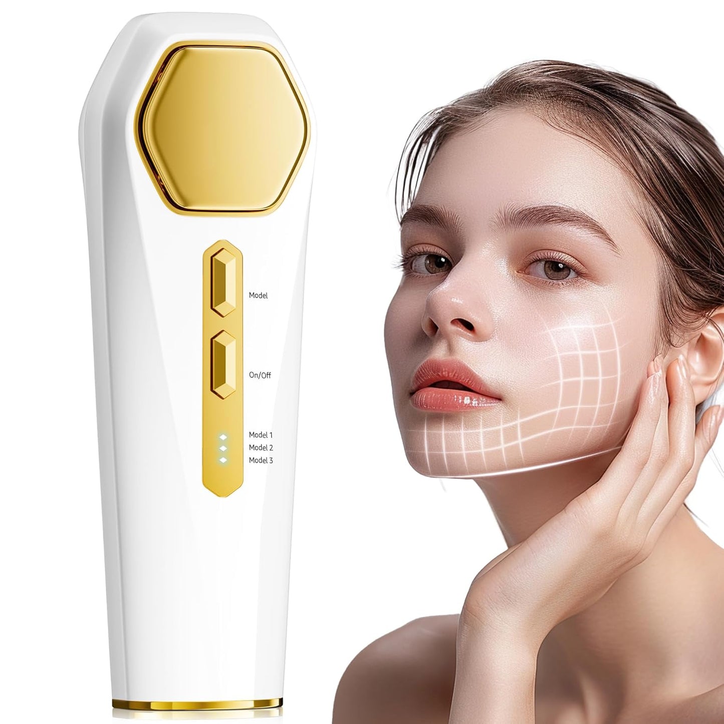 Facial Massager Tool, Beauty Device for Face and Full Body, Portable Face Lift Device for Skin Care, Against Dullness, Neck Massager for Women