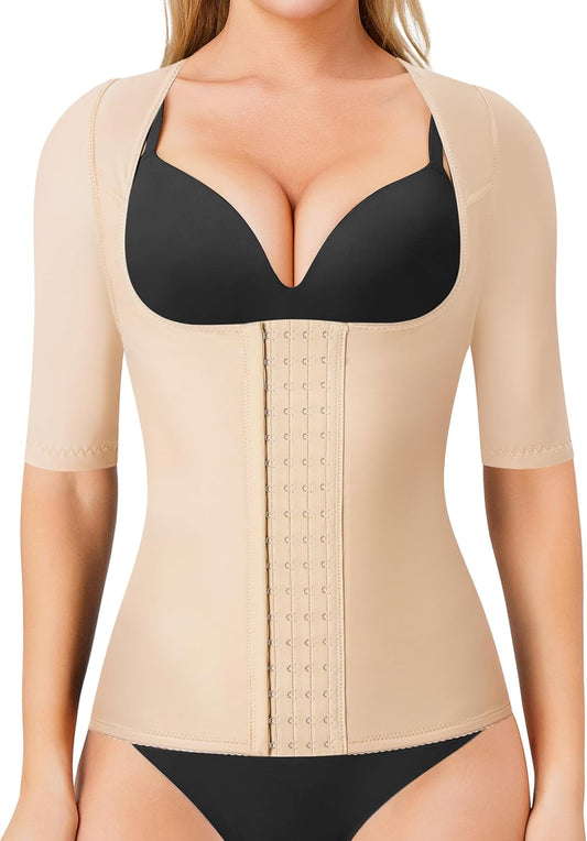 Gotoly Women Waist Trainer Corset Tummy Control Shapewear Upper Arm Shaper Post Surgical Slimmer Compression Tops