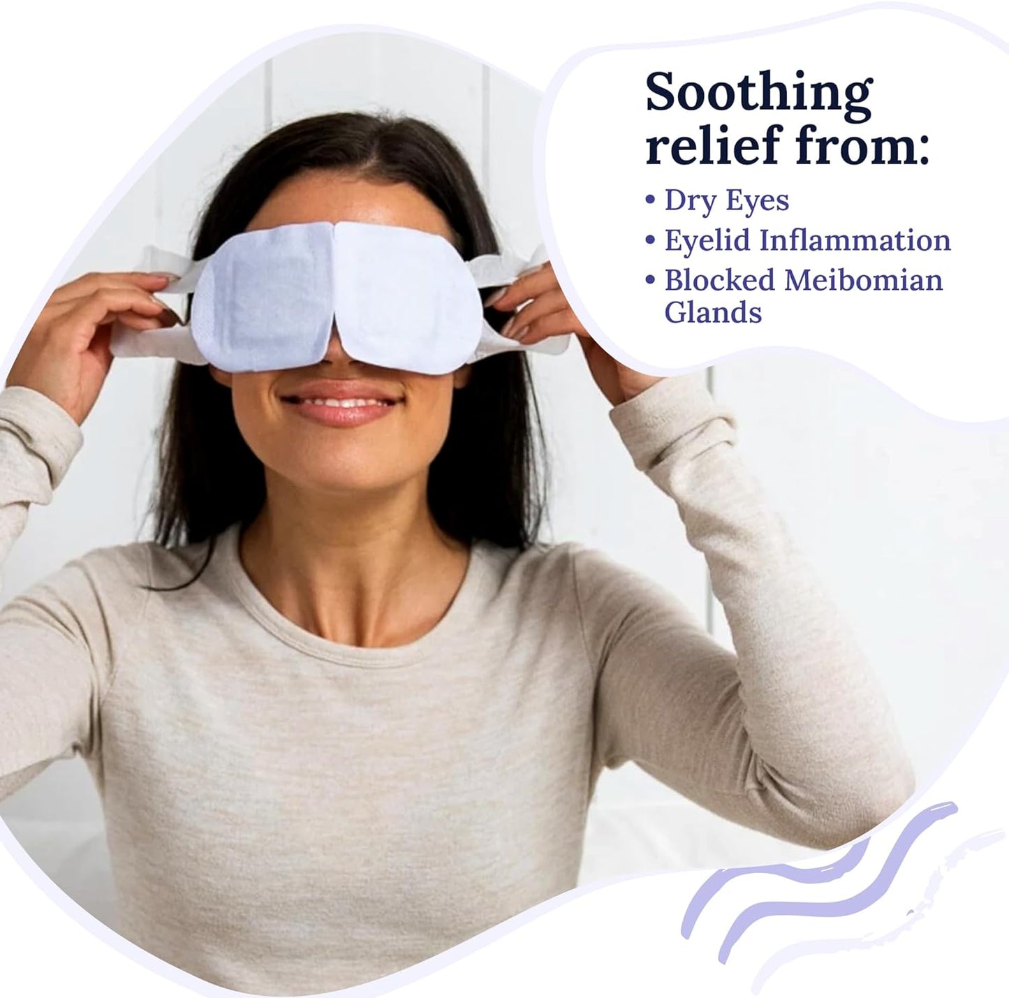 Rest: Self heating warm compress for dry eye | Heated eye Mask for fast relief | No microwave or washcloths needed | Travel ready | 90 counts