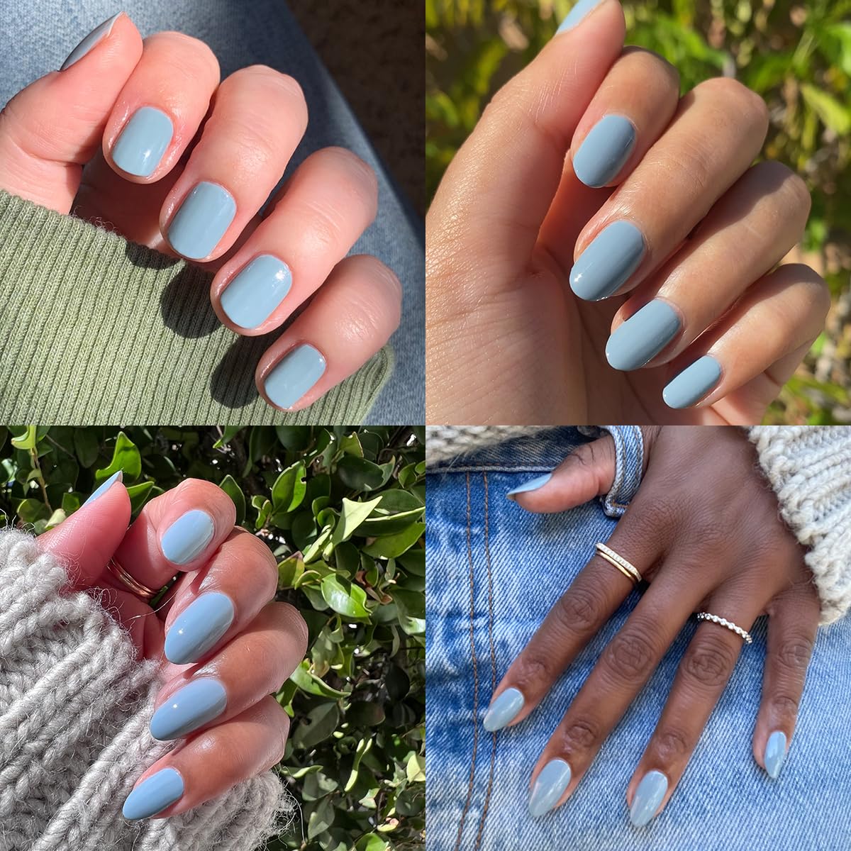 Olive & June Quick Dry Nail Polish | Instant, Fast-Drying, Smudgeproof Color | 15-free, Vegan, Cruelty-Free Formula | Lasts up to 5 Days | Salon-Quality Manicure, Pedicure at Home | Vintage Denim Blue