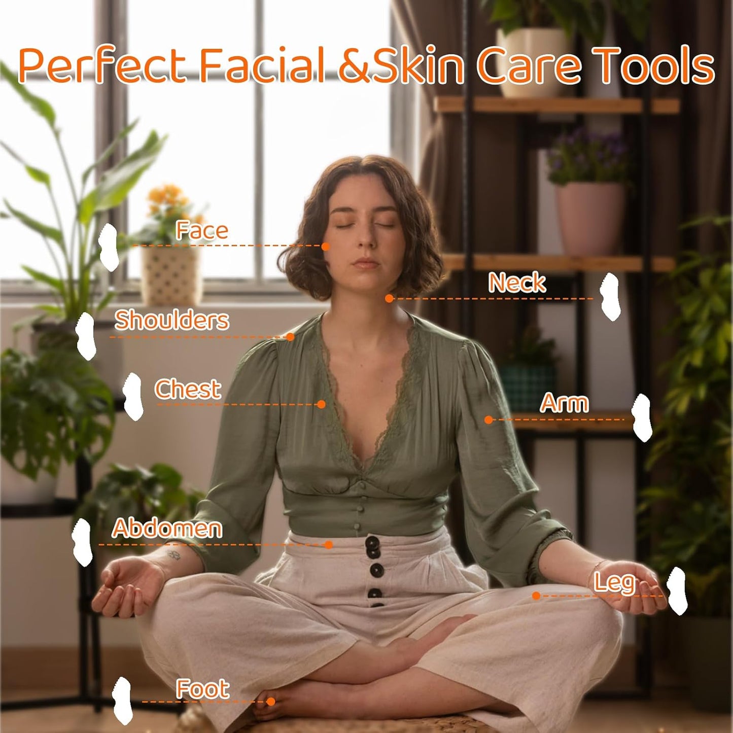 Terahertz Gua Sha Facial Tools Stone for Lymphatic Drainage, Reduced Puffiness, Relieved Facial Tension – 100% Natural Terahertz Stone Skin Care Tools